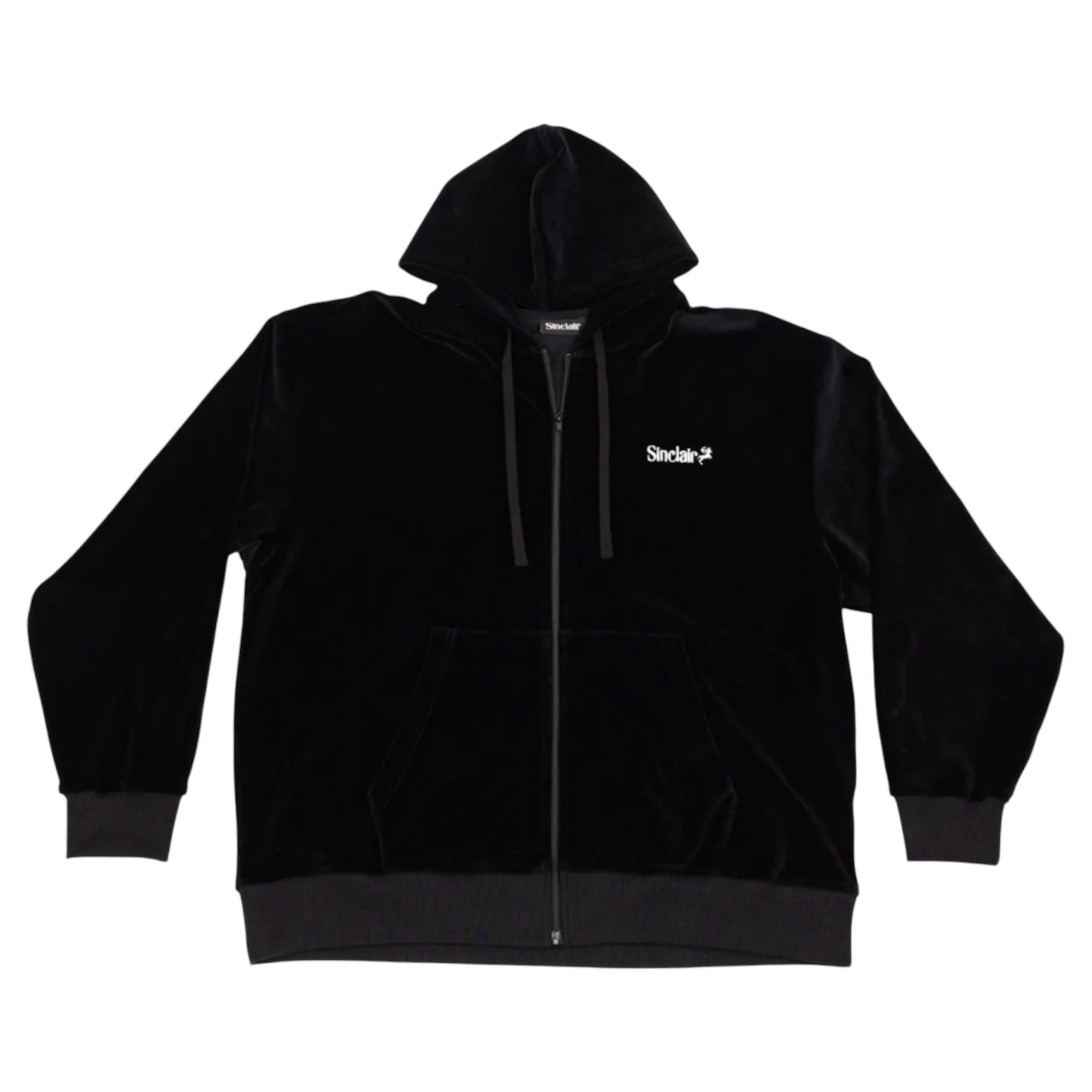 Sinclair Global Sinclair SEXCLAIR Velour Zip Up Hooded Sweatshirt Black Size US XXL / EU 58 / 5 - 1 Preview