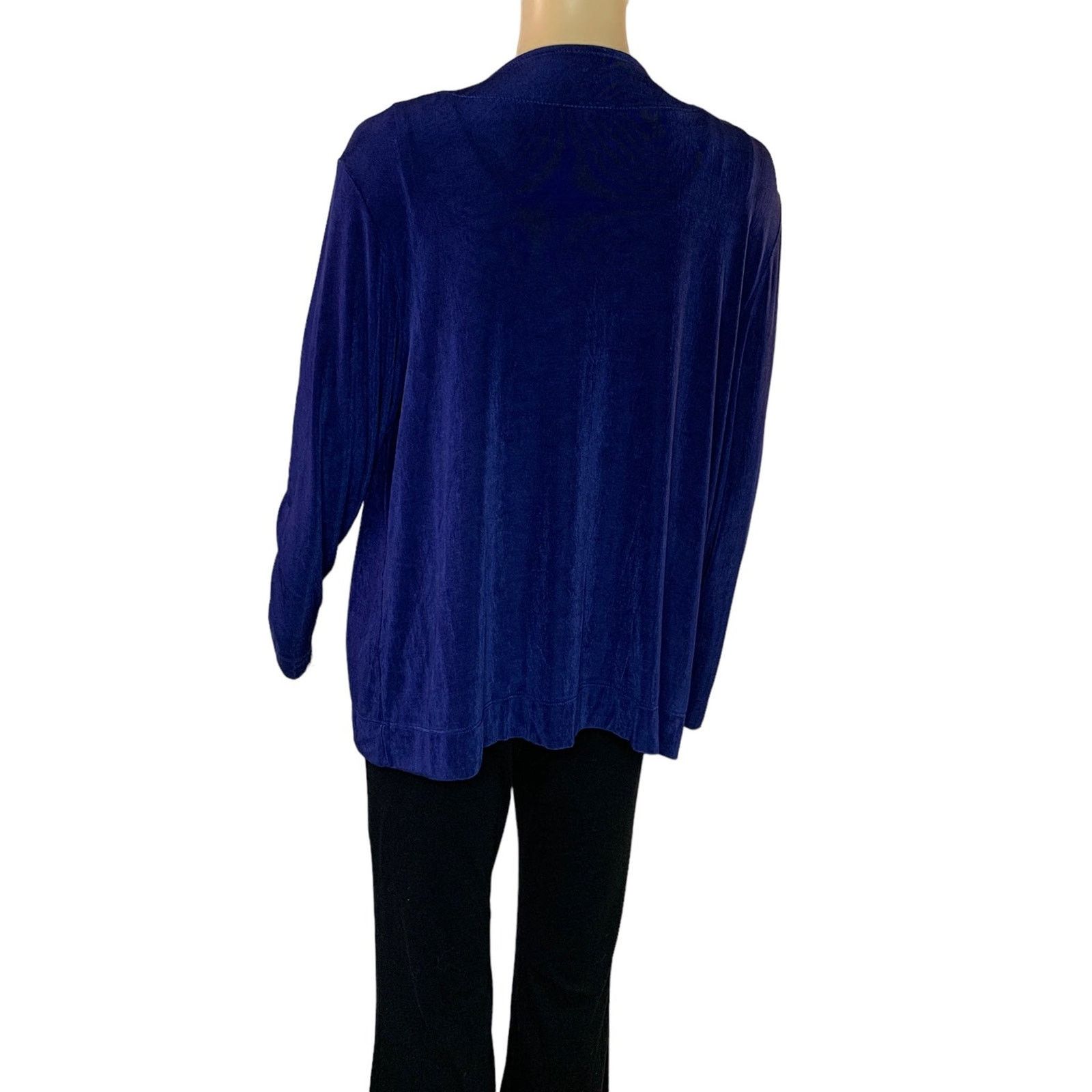 Chicos Chicos Travelers Top Women Size 3 US XL Cardigan Blue USA Size XL / US 12-14 / IT 48-50 - 4 Thumbnail