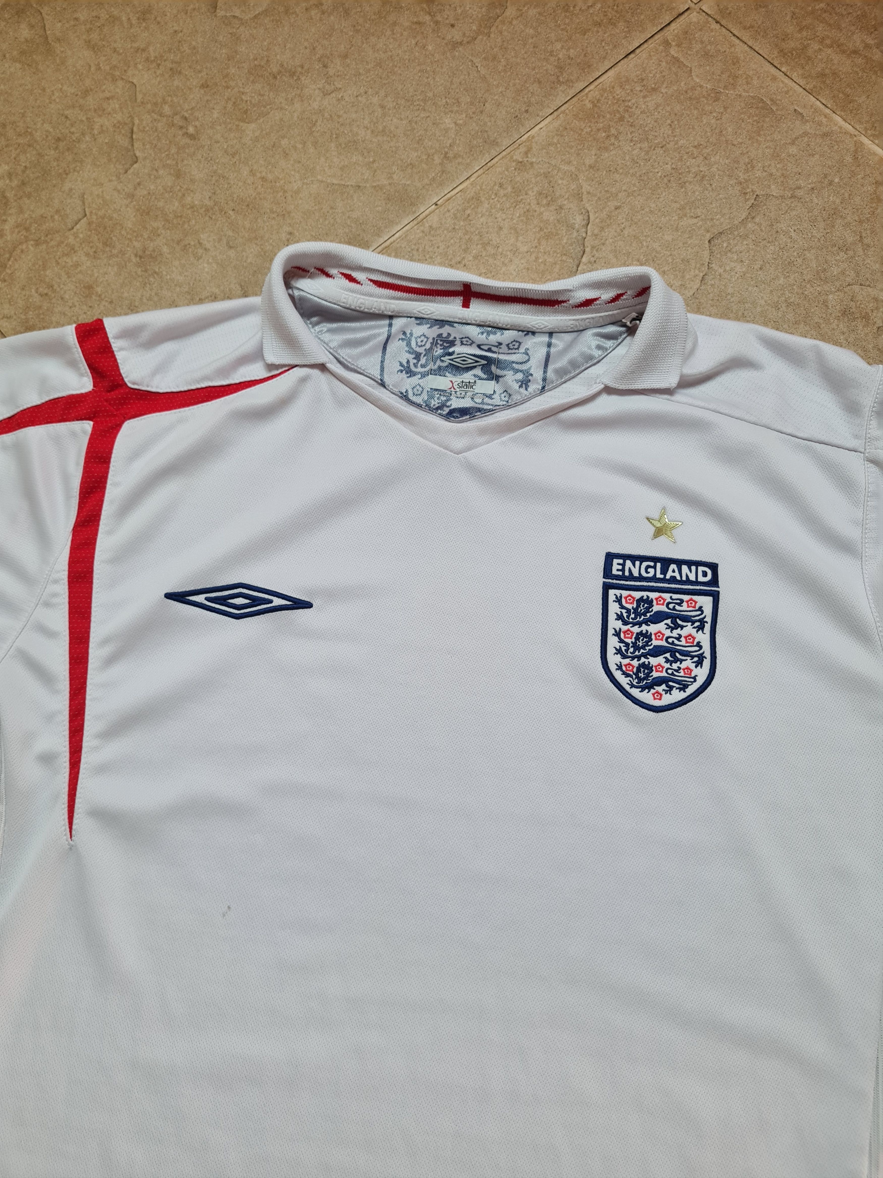 Umbro England Soccer 2006 2007 Home Football Shirt Jersey Umbro Size US XL / EU 56 / 4 - 13 Thumbnail