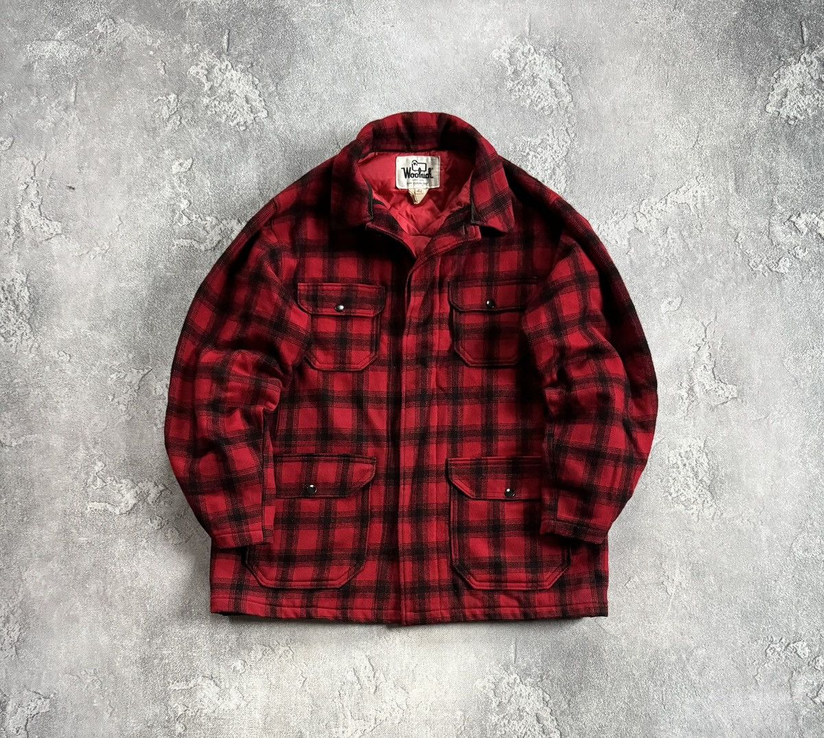 Woolrich Woolen Mills Woolrich 44size Plaid Buffalo Flannel Jacket Coat 80s 90s Size US XL / EU 56 / 4 - 1 Thumbnail