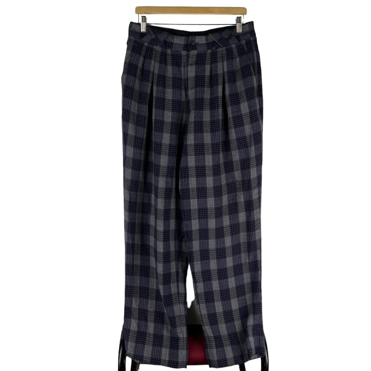 Hysteric Glamour 🔥Casual Pants Relax Tartan Design Un Bellabito Japan Size US 35 - 1 Thumbnail