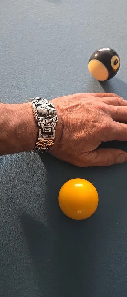 Vintage 21cm Charm Skull Bracelet Punk Rider Bracelet Size ONE SIZE - 5 Thumbnail