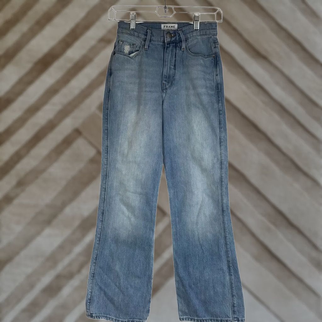 Frame FRAME WOMEN'S JEANS BOOTCUT 24 BLUE DENIM ELENDA Le SYLVIE KICK FIT INDIGO Size 42" / US 20 - 1 Thumbnail