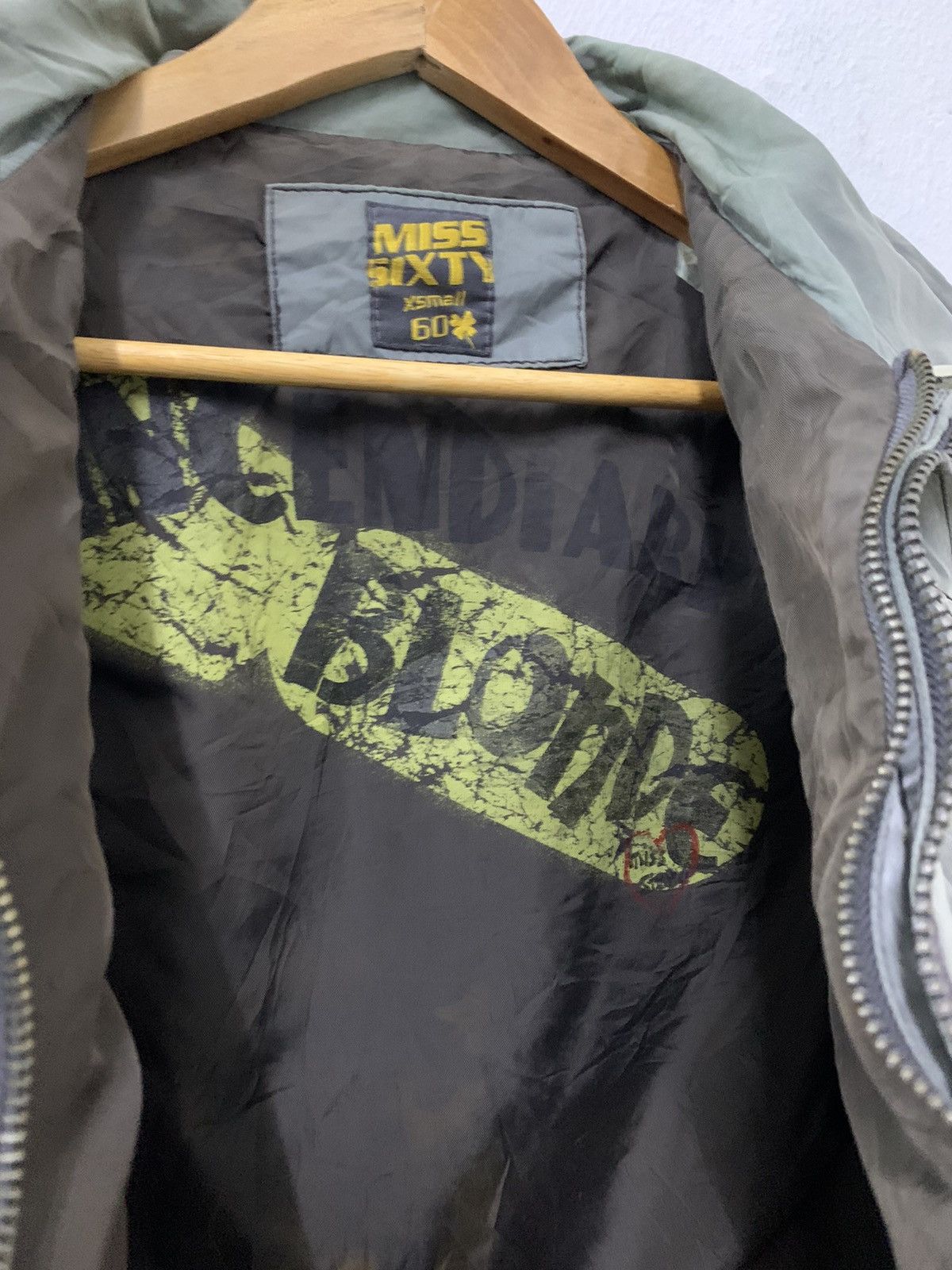 Miss Sixty × Vintage Miss Sixty Double zipper Bomber Jacket Leather Trimming Size XS / US 0-2 / IT 36-38 - 14 Thumbnail