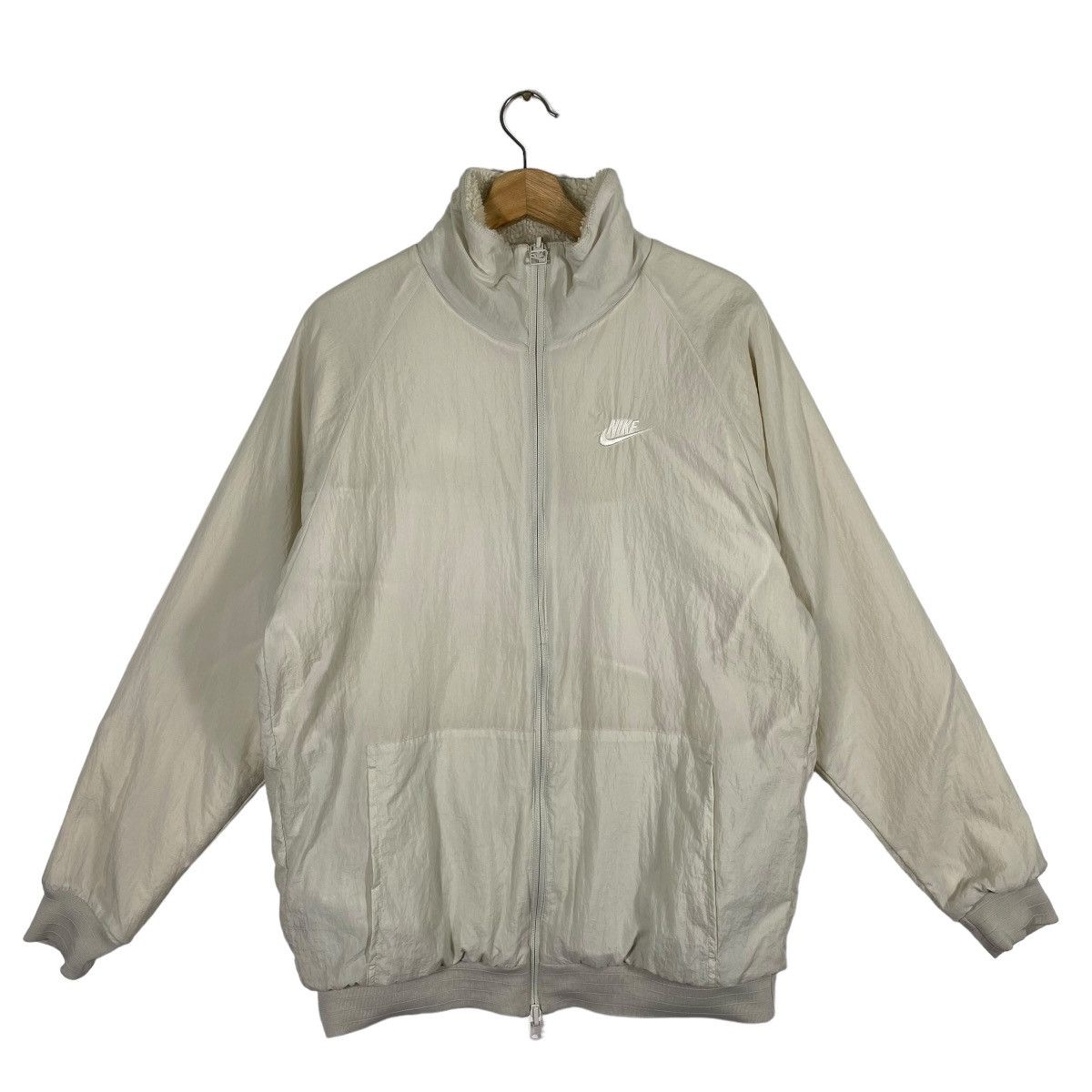 Nike Nike Fleece Big Swoosh Reversible Boa Jacket Zipper L Size Size US L / EU 52-54 / 3 - 19 Thumbnail