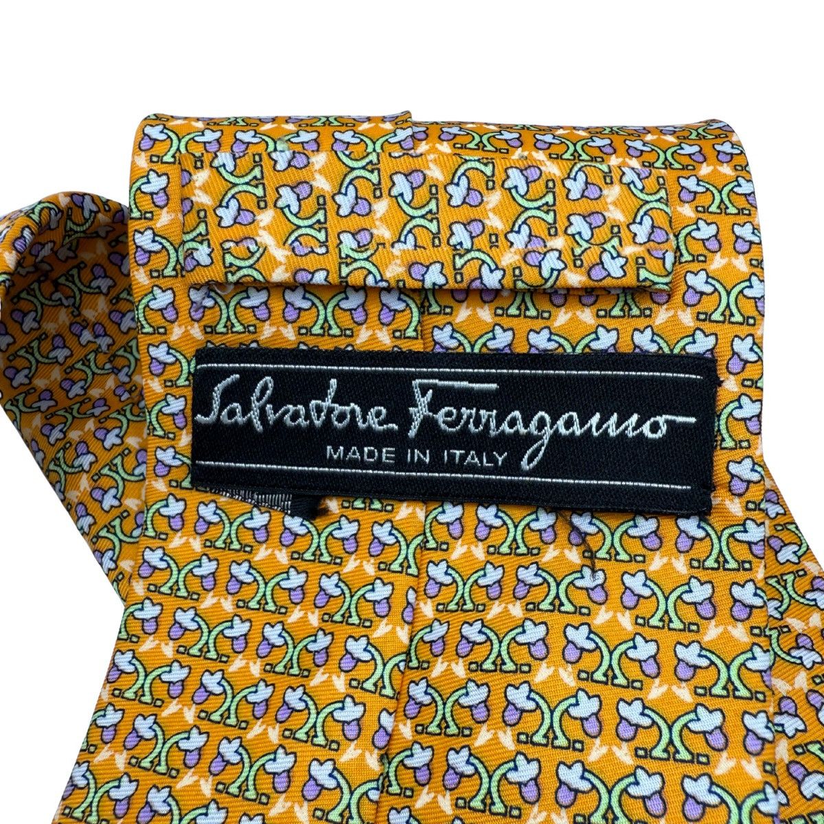 Salvatore Ferragamo Salvatore Ferragamo Silk Tie,Orange, Made in Italy, Like New Size ONE SIZE - 4 Thumbnail