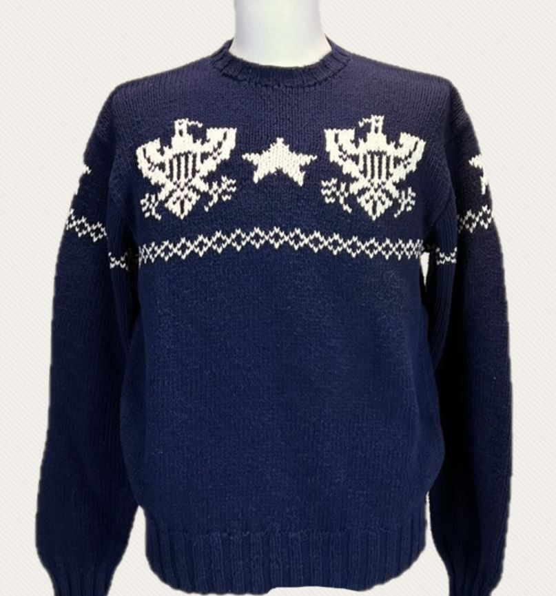 Polo Ralph Lauren Vintage Polo Ralph Lauren Eagle Shield Knit Star Sweater XL Size US XL / EU 56 / 4 - 10 Thumbnail
