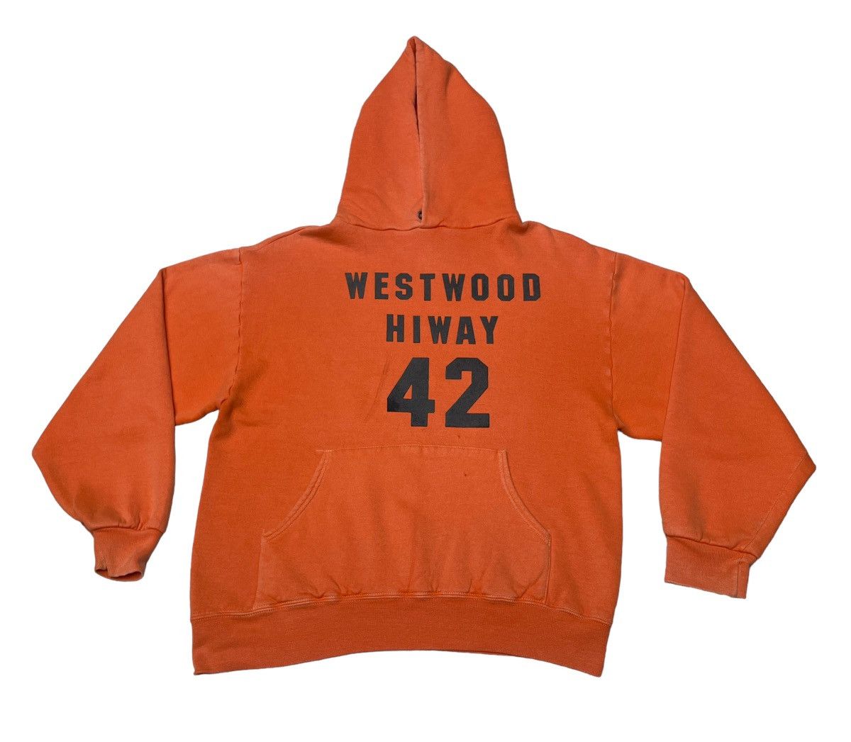 image of Vintage Brand Jerzees Sweatshirt Hoodie 1990S in Orange, Men's (Size Medium)