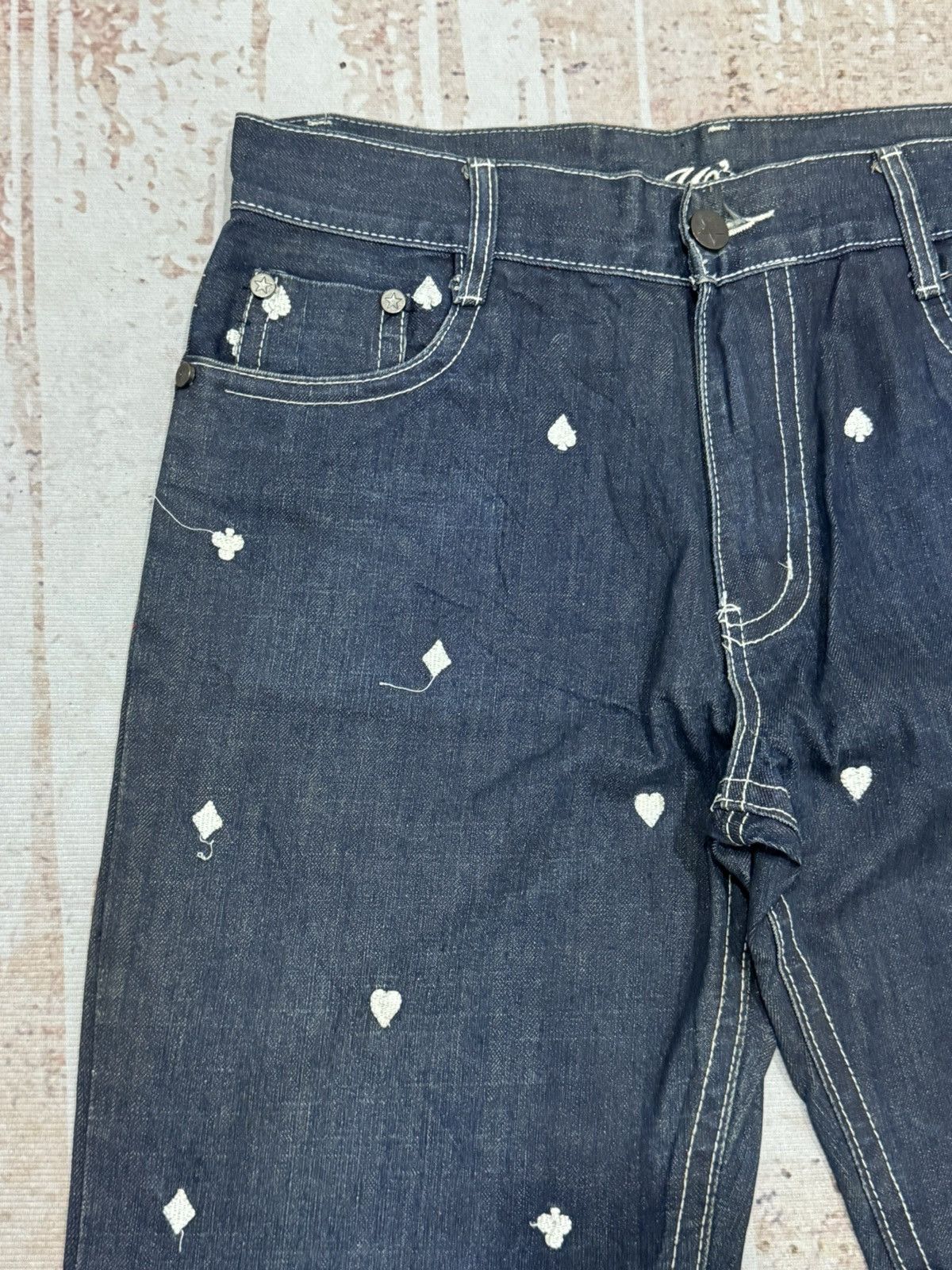 If Six Was Nine JOISM - full mini envroieded jeans Size US 35 - 4 Thumbnail