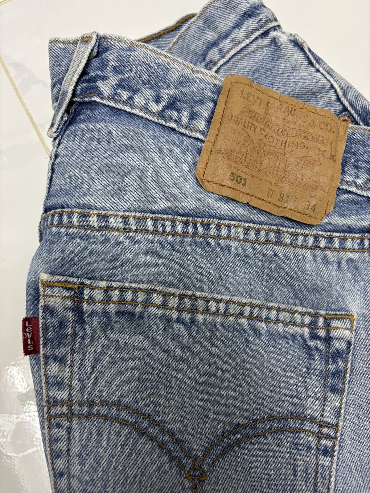 Kapital Vintage Levis 501 Made in Mexico Distressed Denim Jeans Size 30" / US 8 / IT 44 - 9 Thumbnail