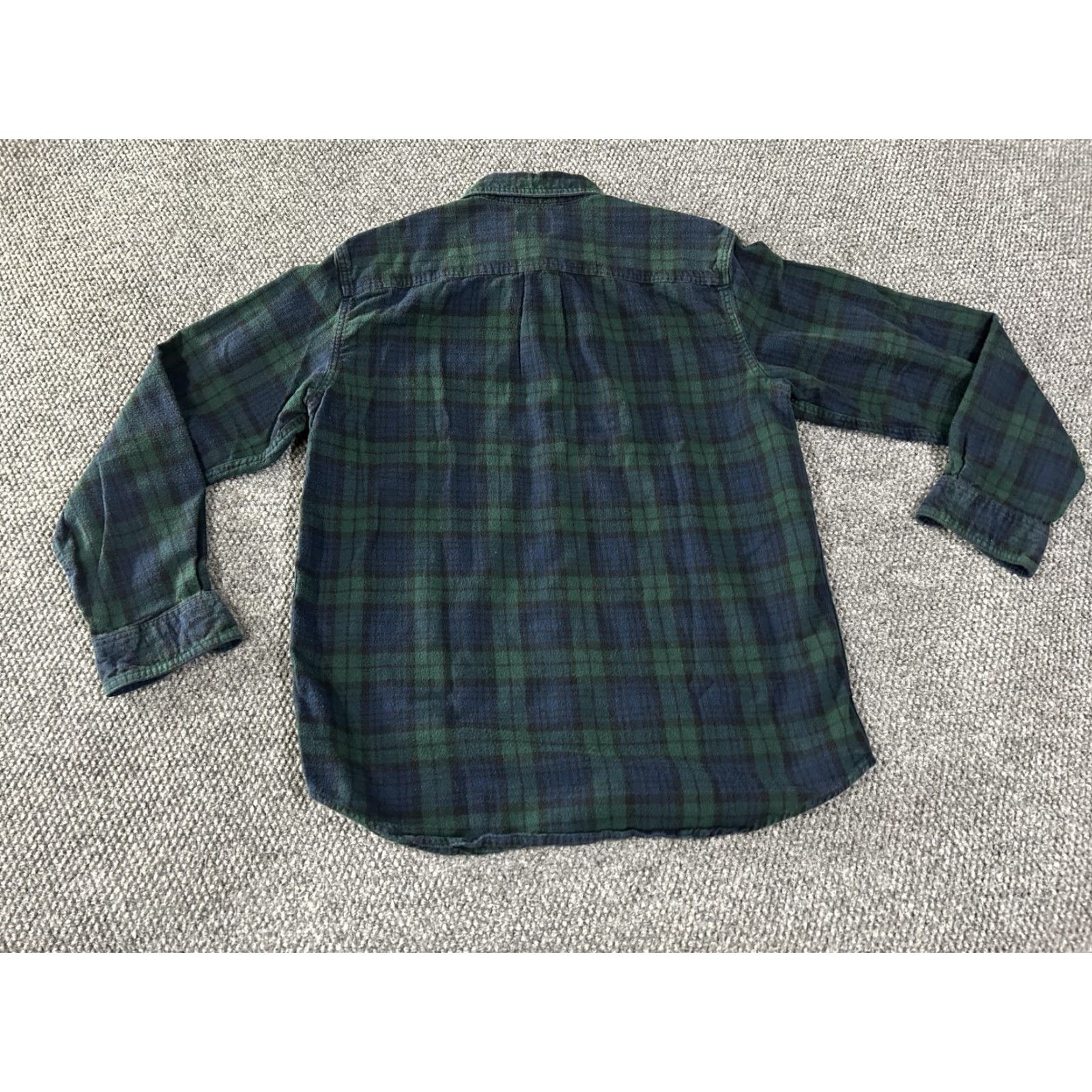 Vintage L.L.Bean Shirt Mens Medium Green Blue Plaid Flannel Button Down Traditional Fit Size US M / EU 48-50 / 2 - 5 Thumbnail