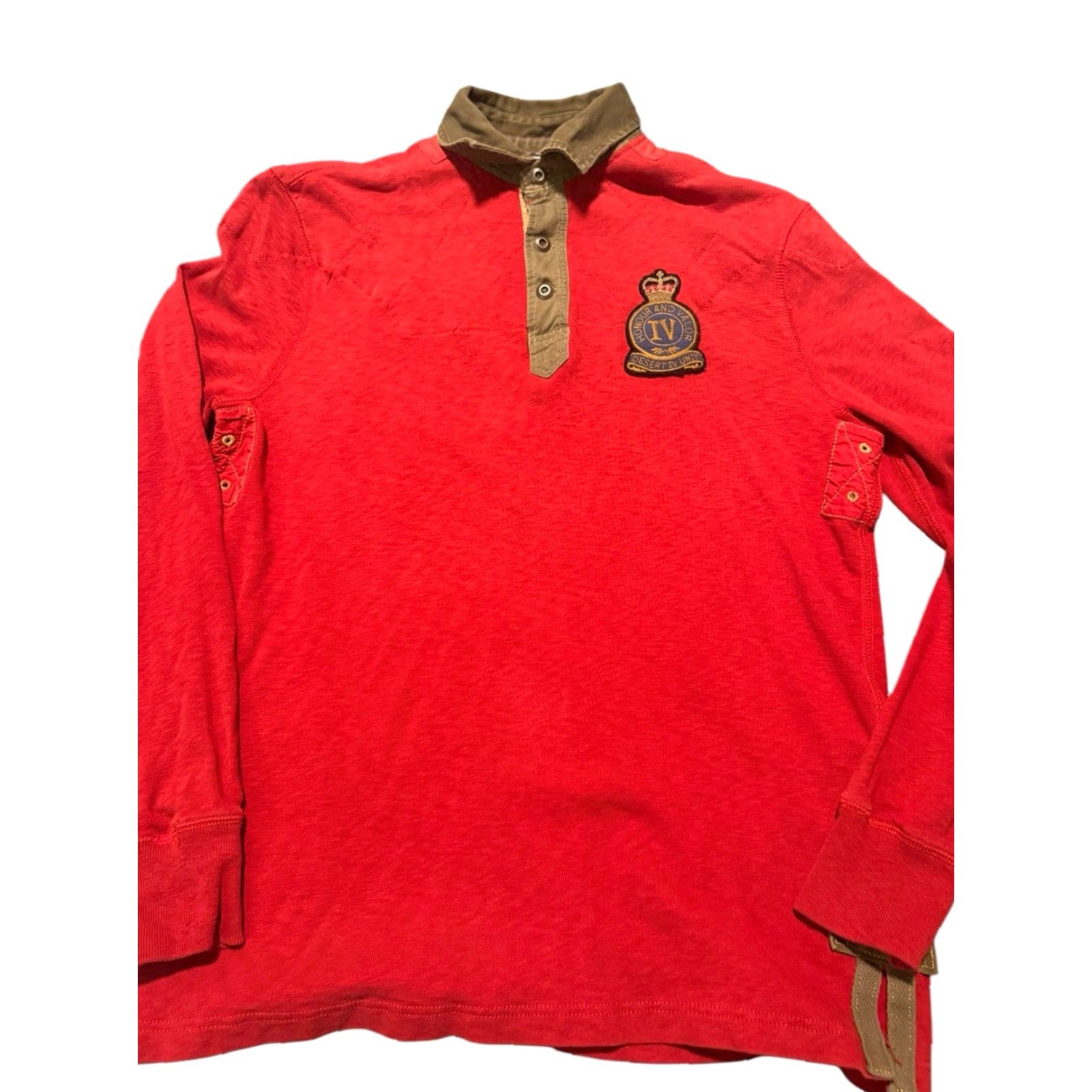 Polo Ralph Lauren VINTAGE Polo Ralph Lauren Union Jack UK English Military Long Sleeve Polo Shirt M Green Size Medium Casual Mens Size US M / EU 48-50 / 2 - 6 Thumbnail