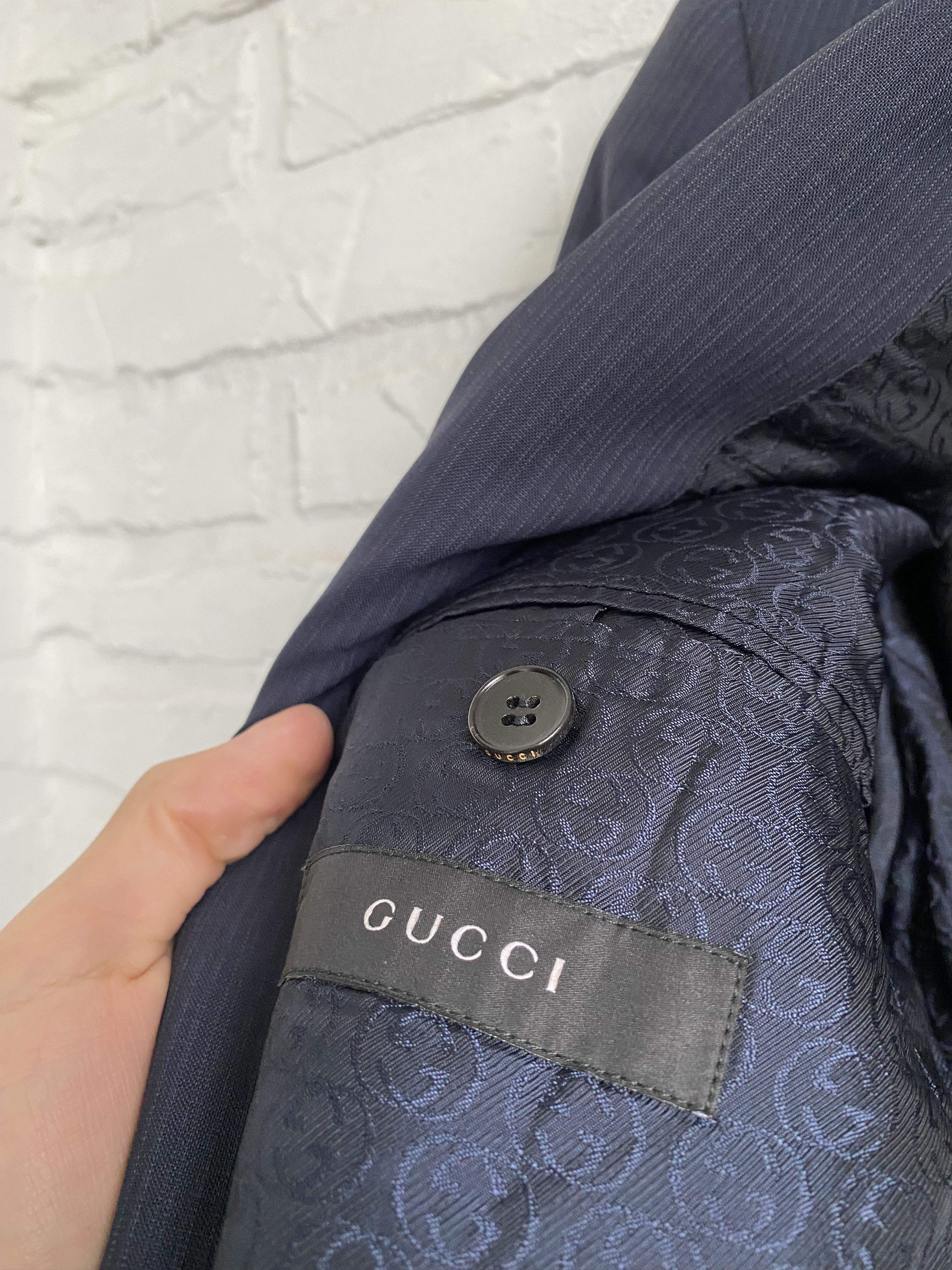 Gucci RARE Gucci striped monogram linning blazer Size 54R - 3 Thumbnail