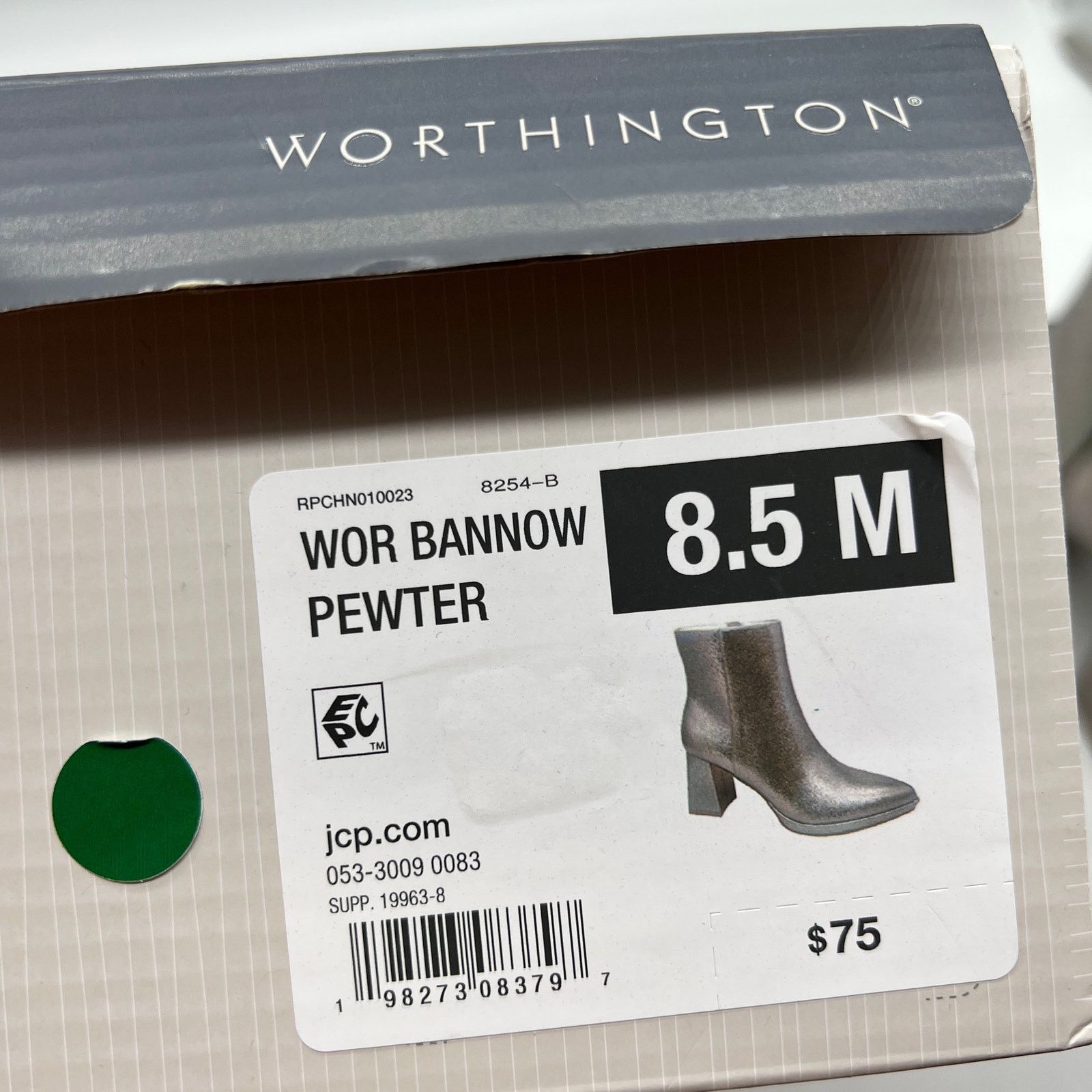 Other Worthington Womens Bannow Flared Heel Booties Pewter Size US 8.5 / IT 38.5 - 7 Thumbnail