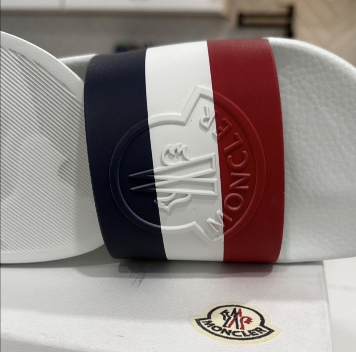 Moncler MONCLER Basile Slide Sandal in White Size US 8 / EU 41 - 6 Thumbnail