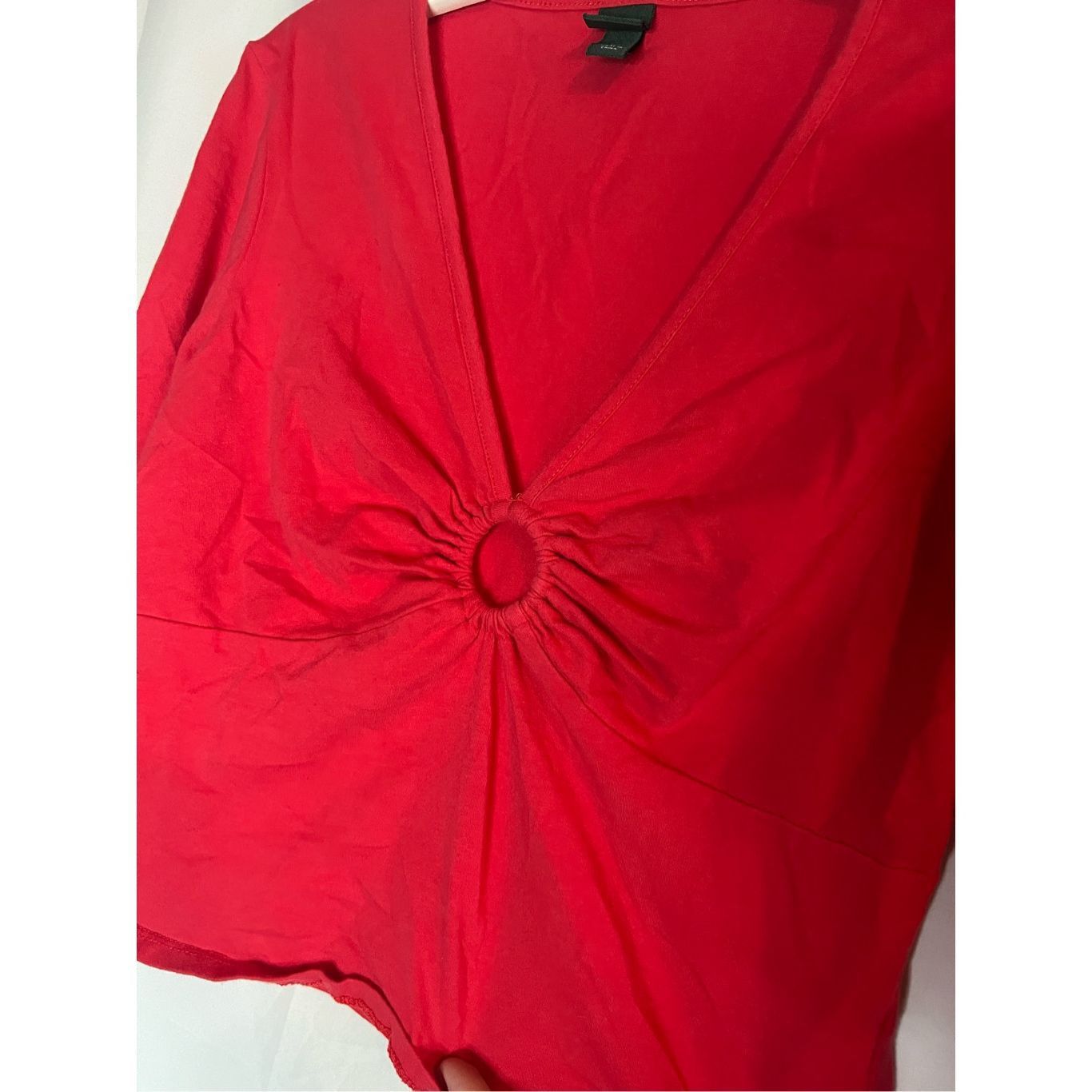 Other Wild Fable Red Long Sleeve Cropped Top Woman’s Size Medium Size M / US 6-8 / IT 42-44 - 3 Thumbnail