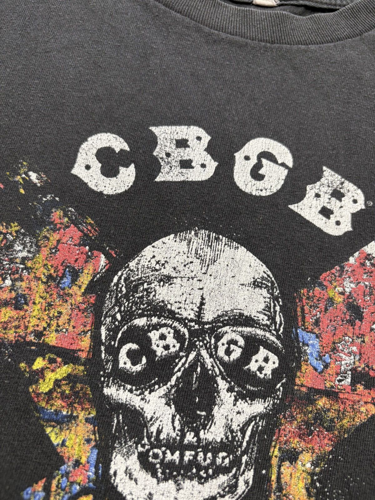 Band Tees Vintage CBGB OMFUG Skull Punk Rock T-Shirt Band Tee Size US M / EU 48-50 / 2 - 3 Thumbnail