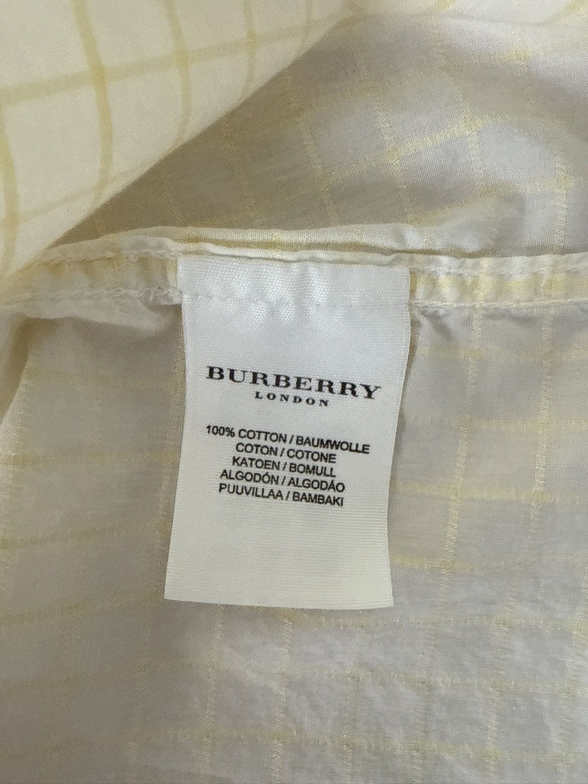 Burberry Burberry Dress-Shirt Yellow Check Size 40L - 6 Thumbnail