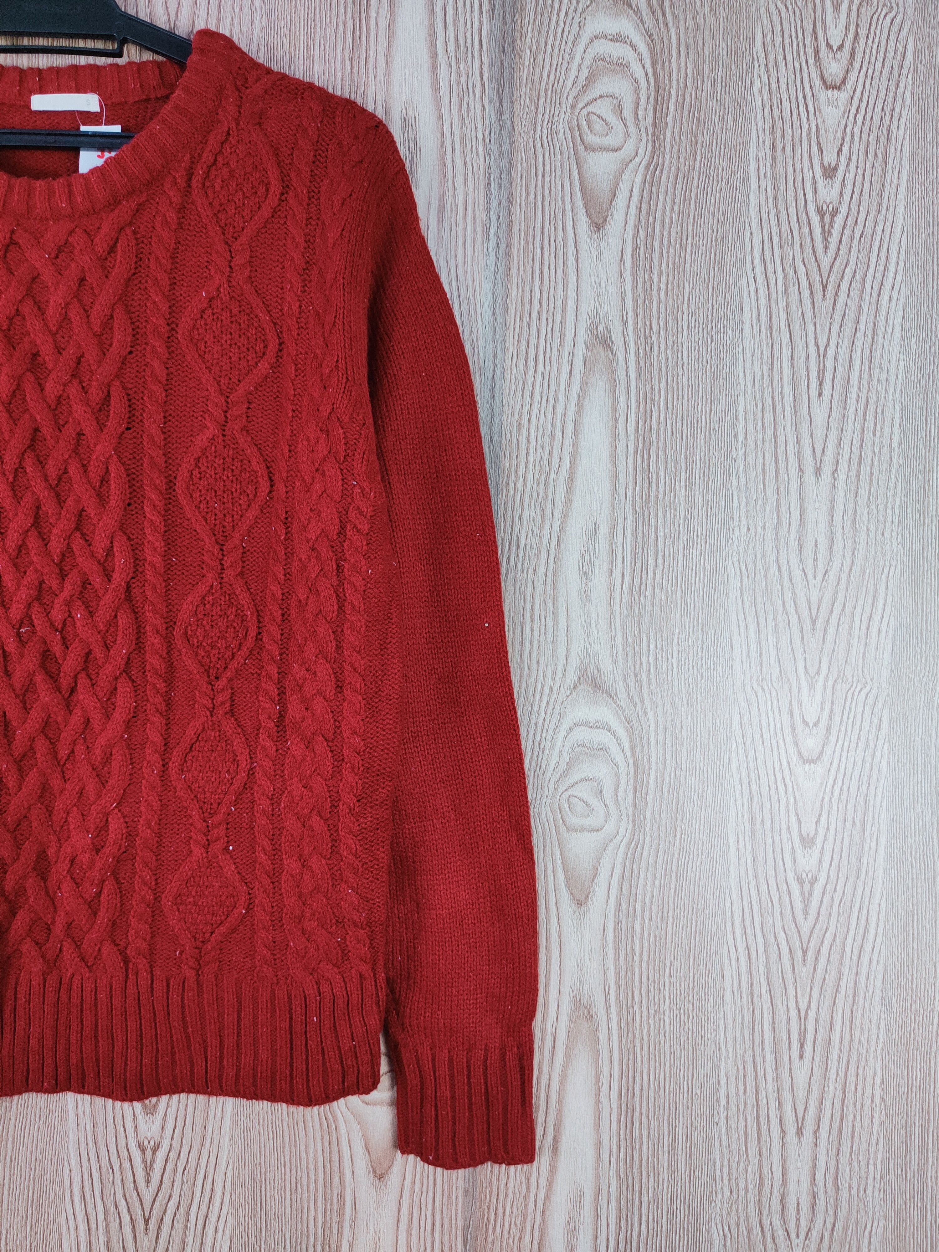 GU GU Red cable Knitwear Sweatshirts #W254 Size US S / EU 44-46 / 1 - 5 Thumbnail