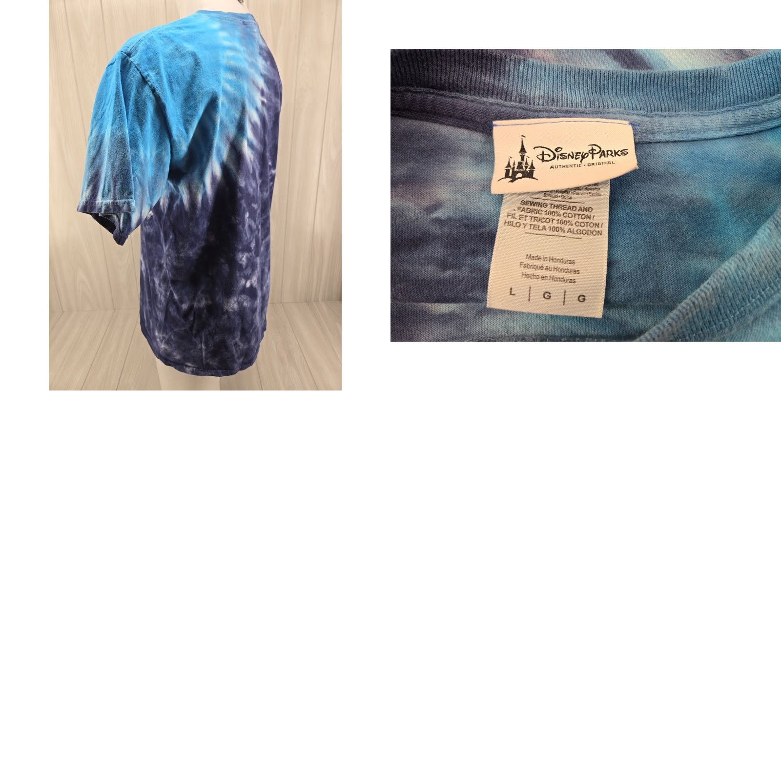 Disney Disney Parks 2017 T-Shirt Tee Tie Dye Mickey Mouse Fantasia Disney Brand Shirt Mens LRG Blue Cotton Graphic Print Short Sleeve Crew Neck Vintage: No Size US L / EU 52-54 / 3 - 8 Thumbnail