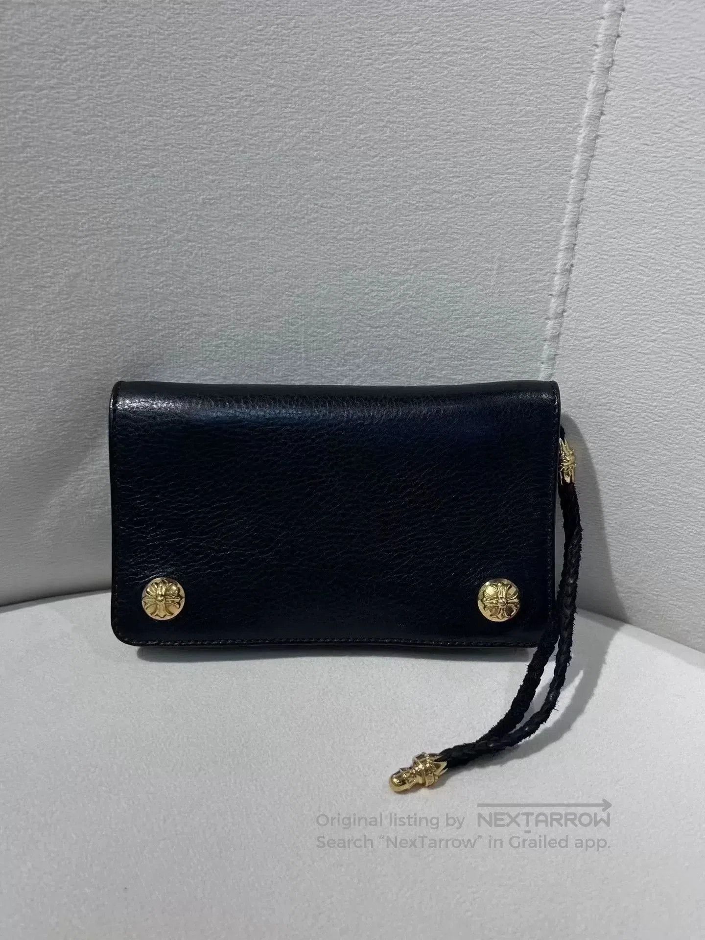 Chrome Hearts Chrome Hearts 22k Gold Cross Black Wallet. Size ONE SIZE - 1 Thumbnail
