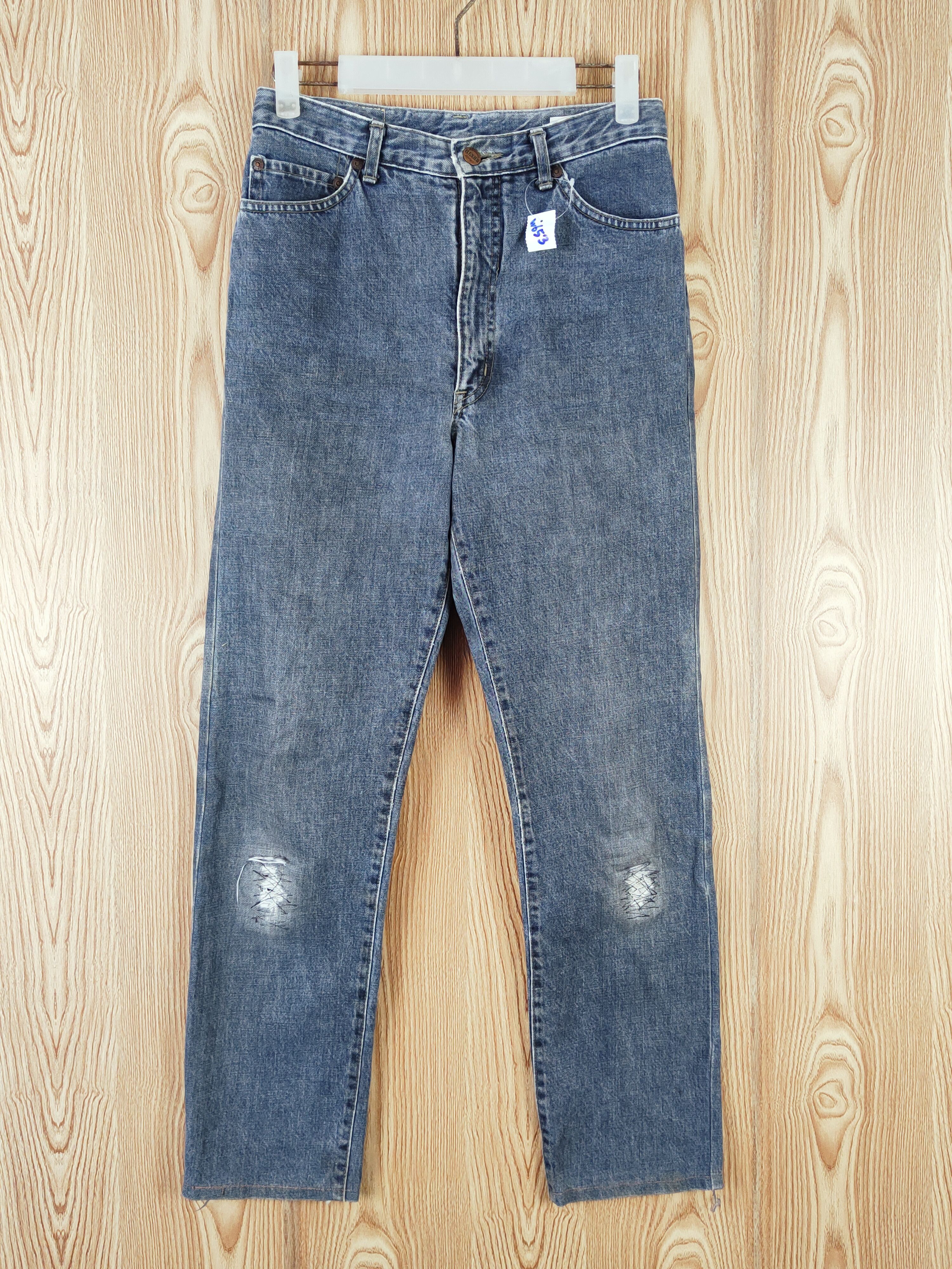 Indigo INDIGO ARTISAN Half Blue Distressed Ripped Jeans #W653 Size US 28 / EU 44 - 1 Thumbnail