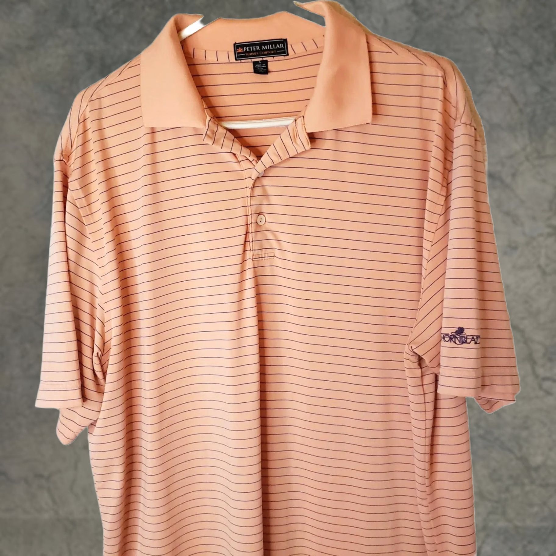 Peter Millar Peter Millar Summer Comfort Polo Shirt Mens L Striped Coral Golf Size US L / EU 52-54 / 3 - 1 Thumbnail