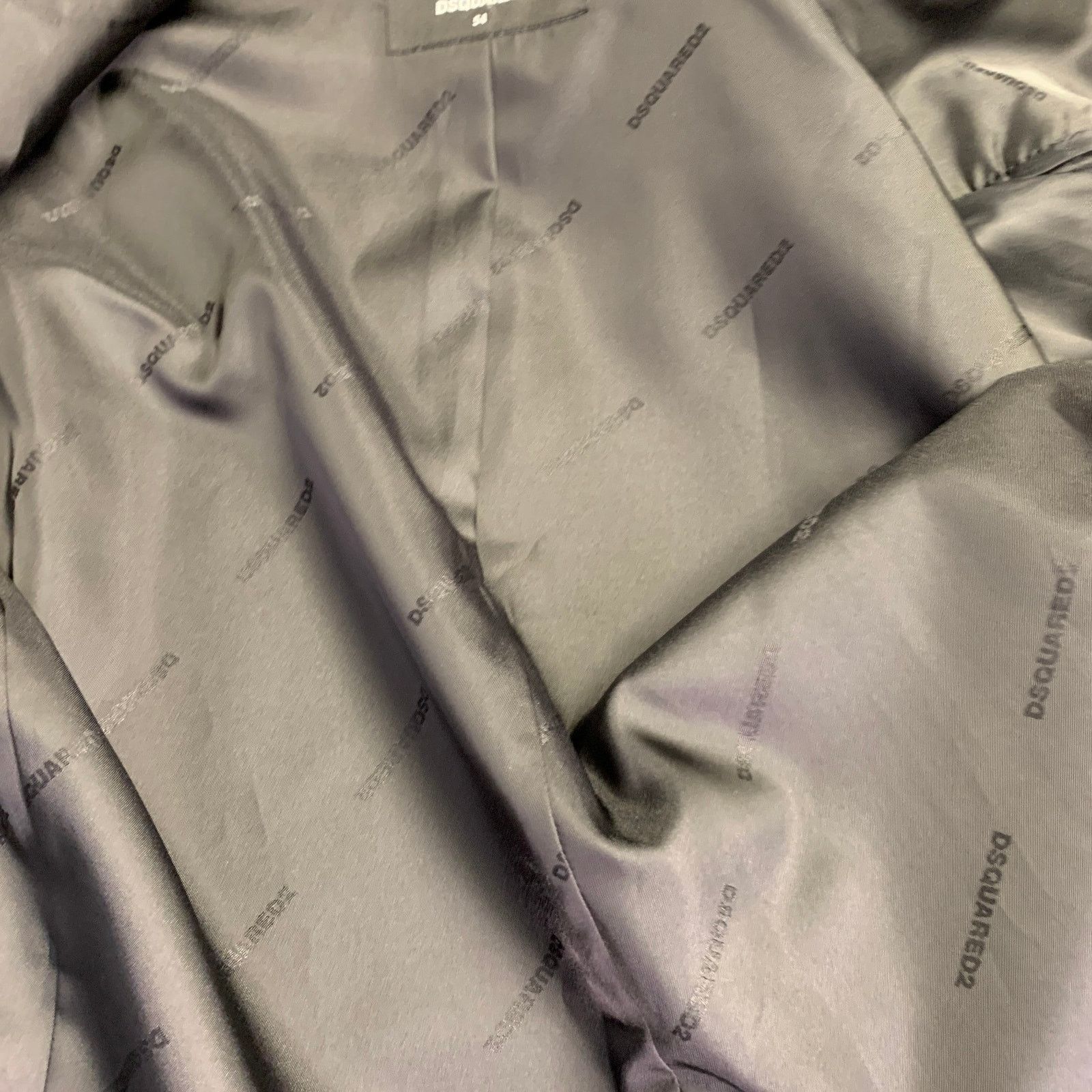 Dsquared2 Size 44 Black Silver Virgin Wool Blend Utility Sport Coat Size 44R - 8 Thumbnail