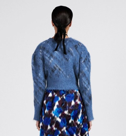 Dior o1w1db10824 Check'n' Sweater in Blue Size S / US 4 / IT 40 - 6 Thumbnail