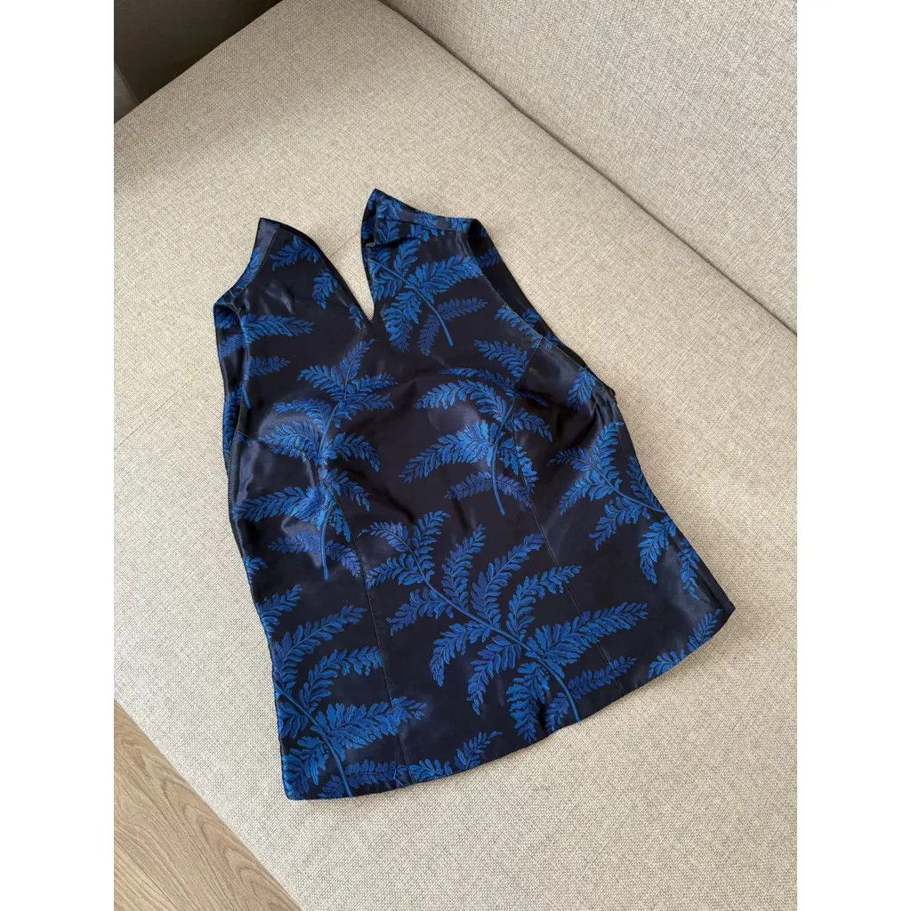 Versace Gianni Versace Vintage Blue Leaf Jacquard Set Size 40 IT Size 27" / US 4 / IT 40 - 3 Thumbnail