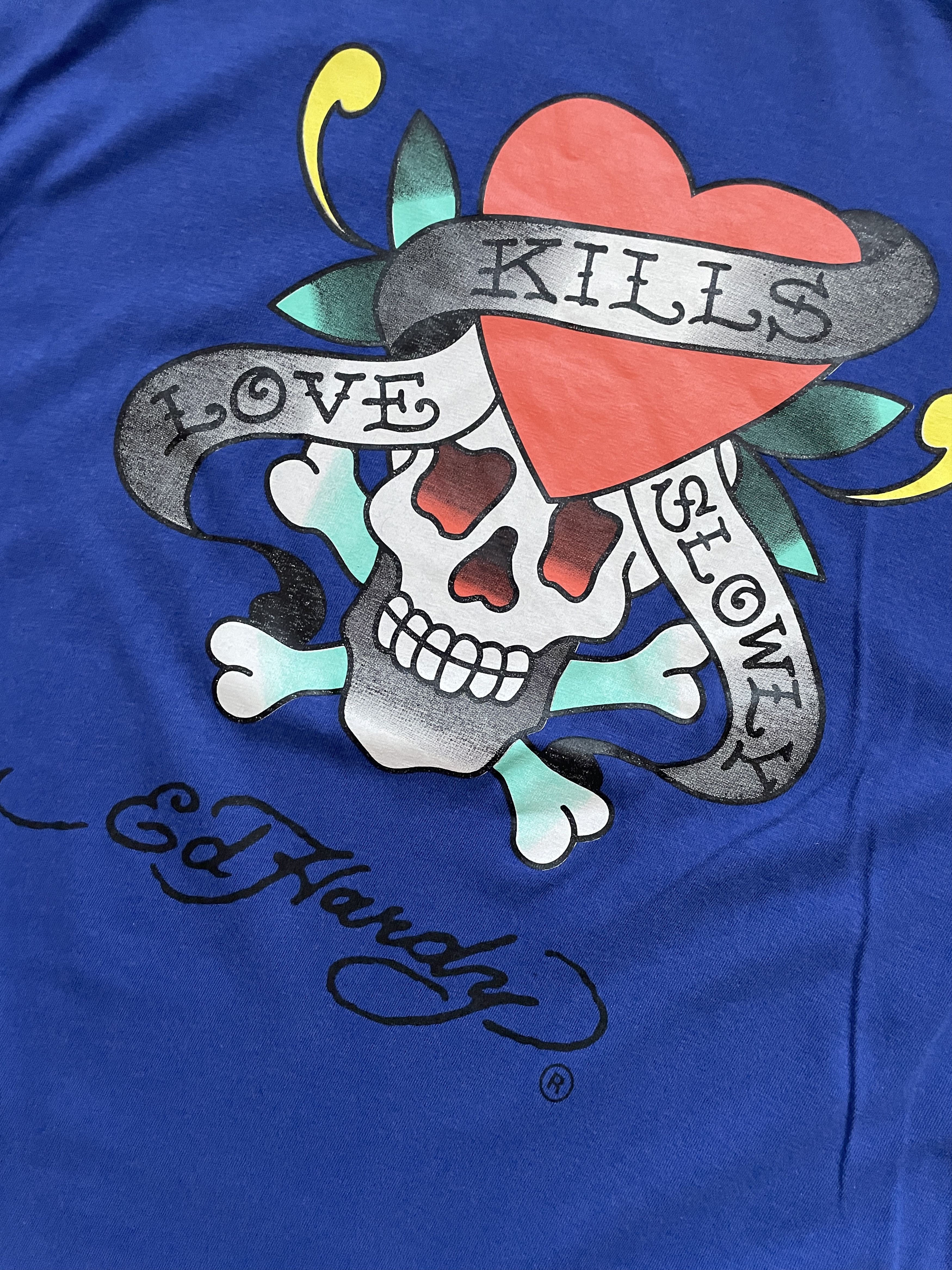 Ed Hardy ED HARDY Y2K BLUE CHRISTIAN AUDIGIER TEE Size US M / EU 48-50 / 2 - 3 Thumbnail