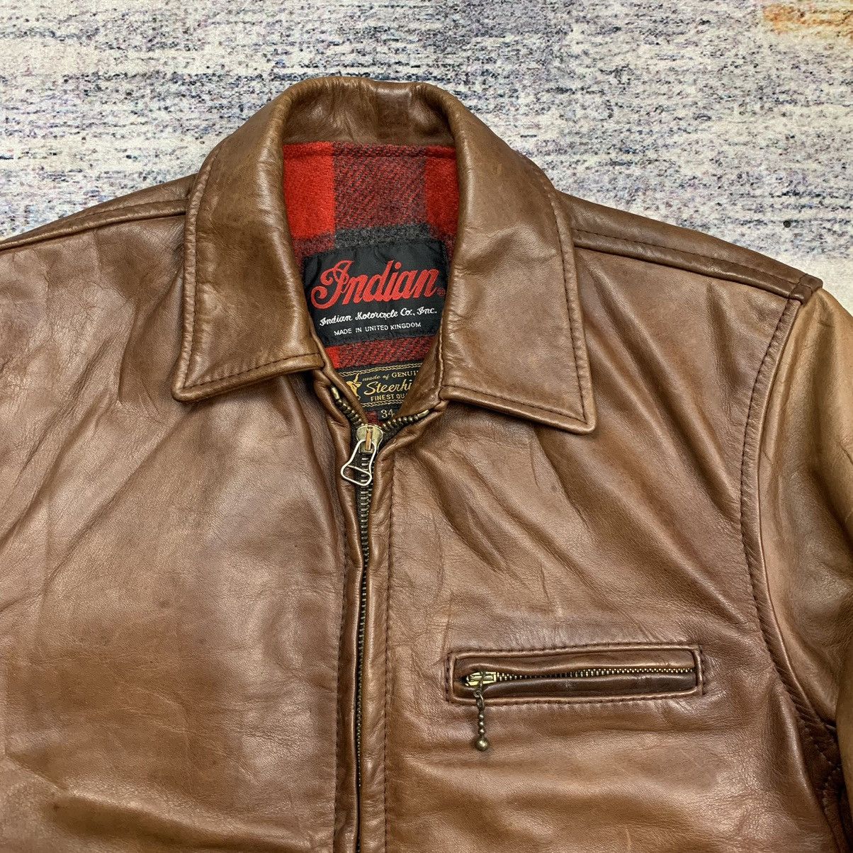 Indian Motorcycle × Kadoya × Vintage Vintage indian motorcycle single riders leather jacket Size US XS / EU 42 / 0 - 3 Thumbnail