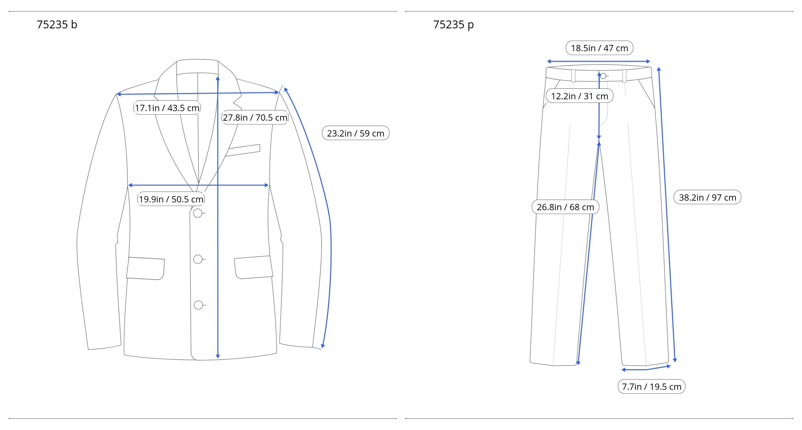 Suitsupply LA SPALLA UK40S Blue Cotton Double-Breast Suit 75235 Size 40S - 5 Thumbnail
