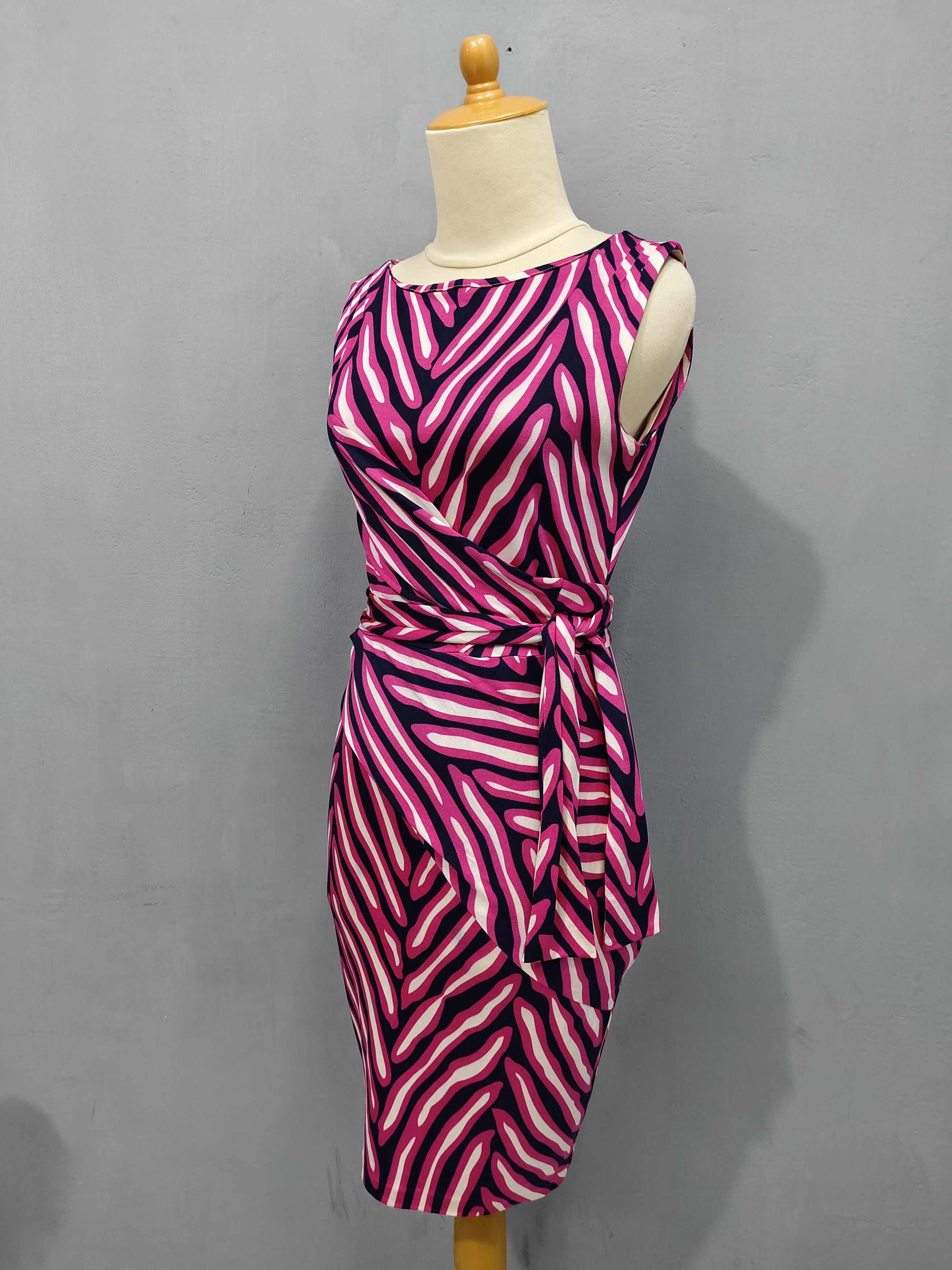 Diane von Furstenberg Diane von Furstenberg - Abstrac Zebra Print Draped Bodycon Size S / US 4 / IT 40 - 4 Thumbnail