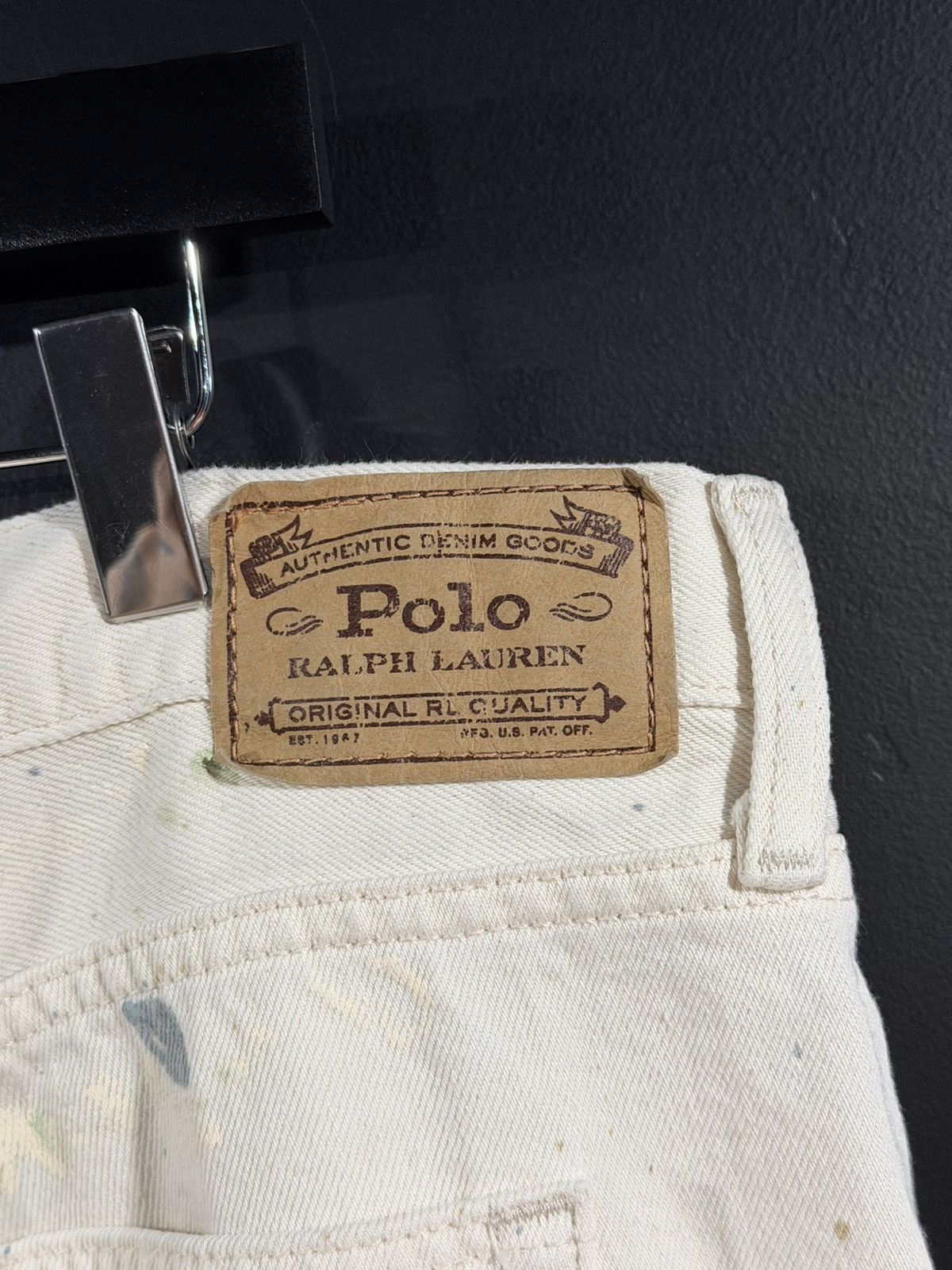 Polo Ralph Lauren 2010s Vintage Polo Ralph Lauren Paint Splatter Denim Jeans Size US 41 - 11 Thumbnail