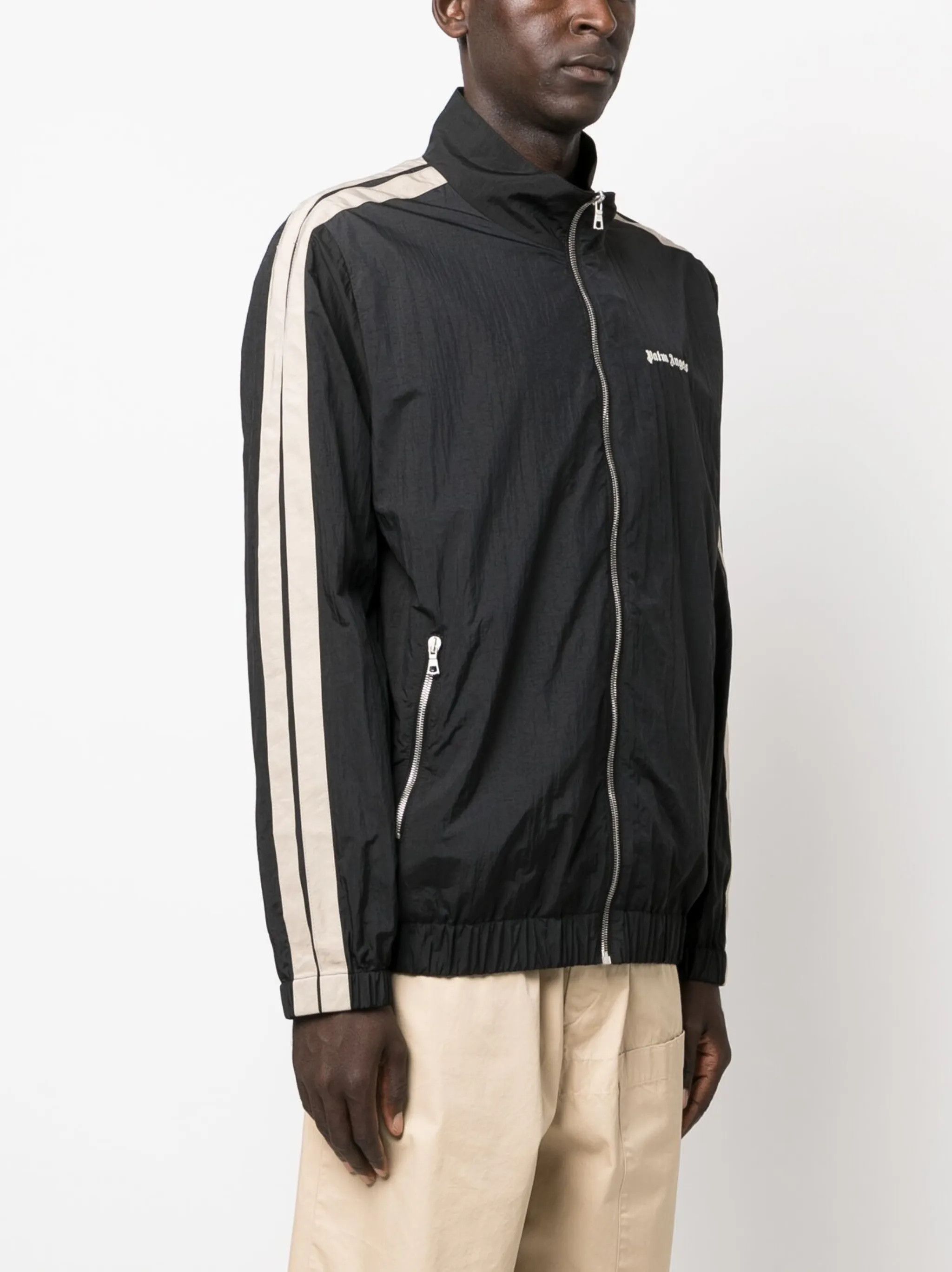 Palm Angels o1gr1nt0325 Nylon Track Jacket in Black Size US L / EU 52-54 / 3 - 3 Thumbnail