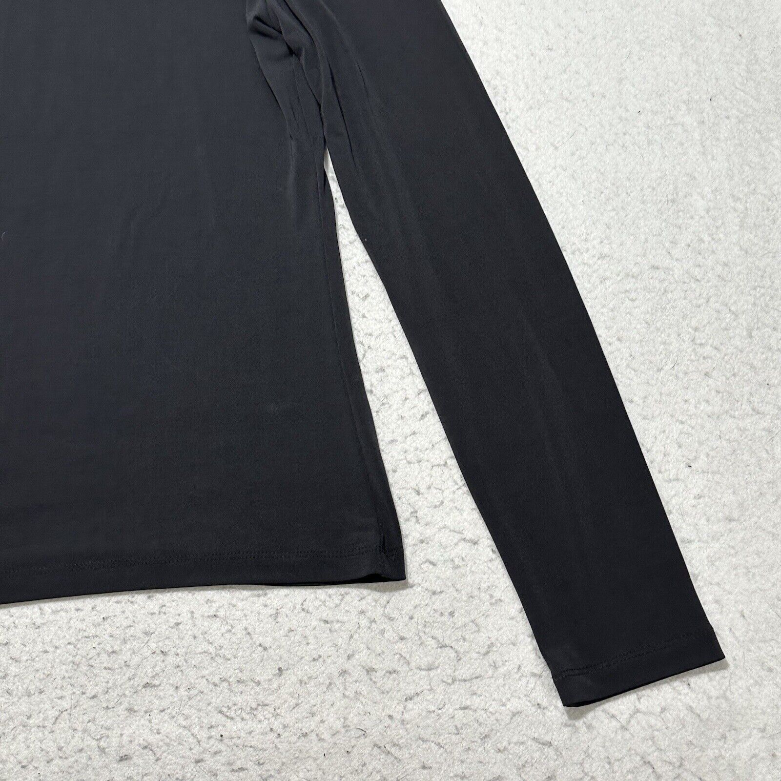 Isaac Mizrahi Isaac Mizrahi Small Short Sleeve Acetate Blend Black T Shirt Size S / US 4 / IT 40 - 5 Thumbnail