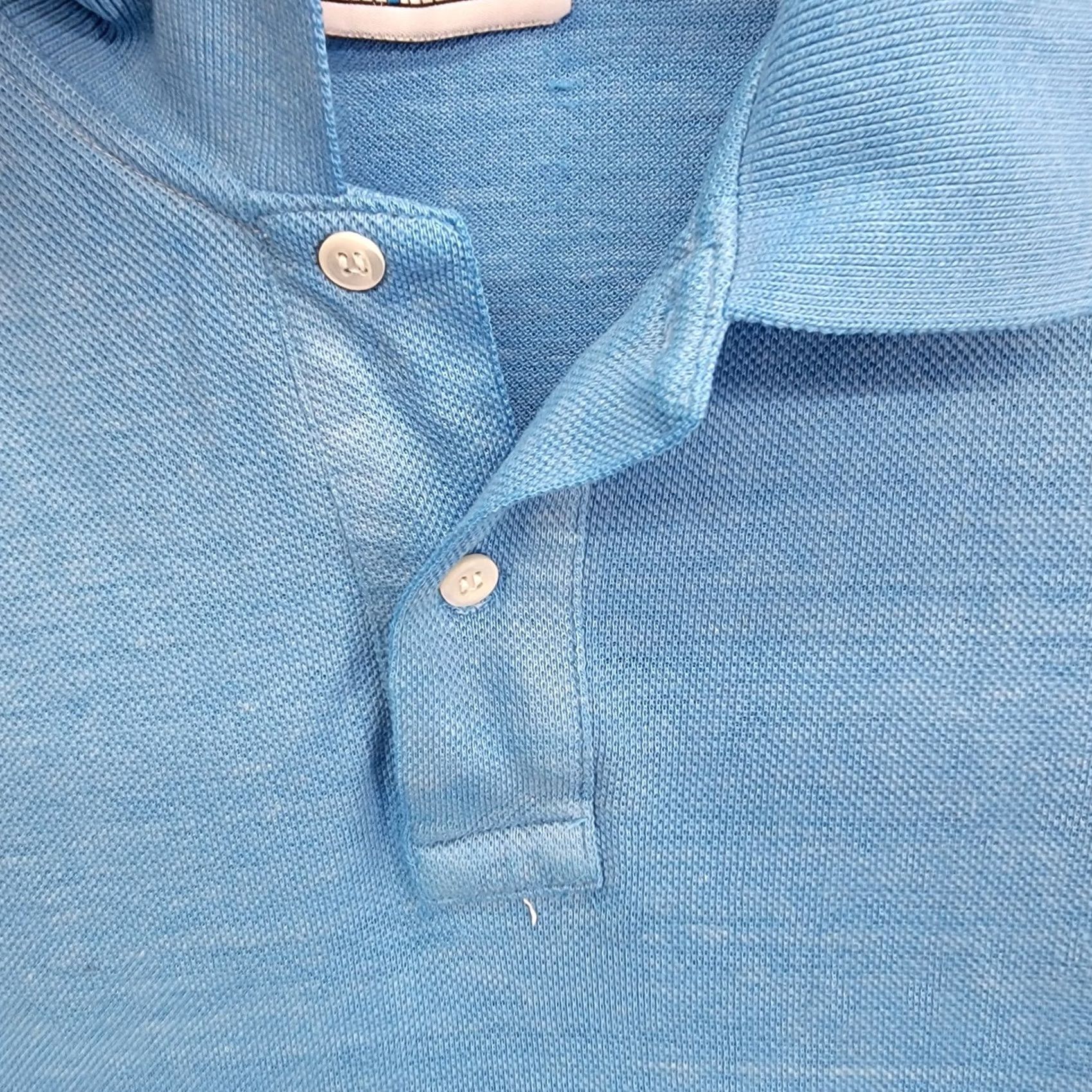 Vintage VINTAGE Segments Polo Shirt mens small short sleeve blue Single Stitch Size US S / EU 44-46 / 1 - 5 Thumbnail