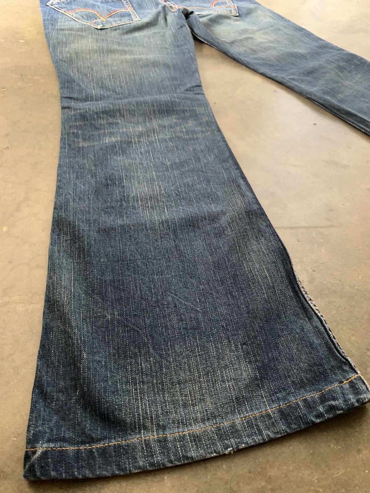 Tornado Mart Super Flare Jeans Mud Rusty Japan Brappers Bush Pant Jeans Size 31" - 16 Thumbnail