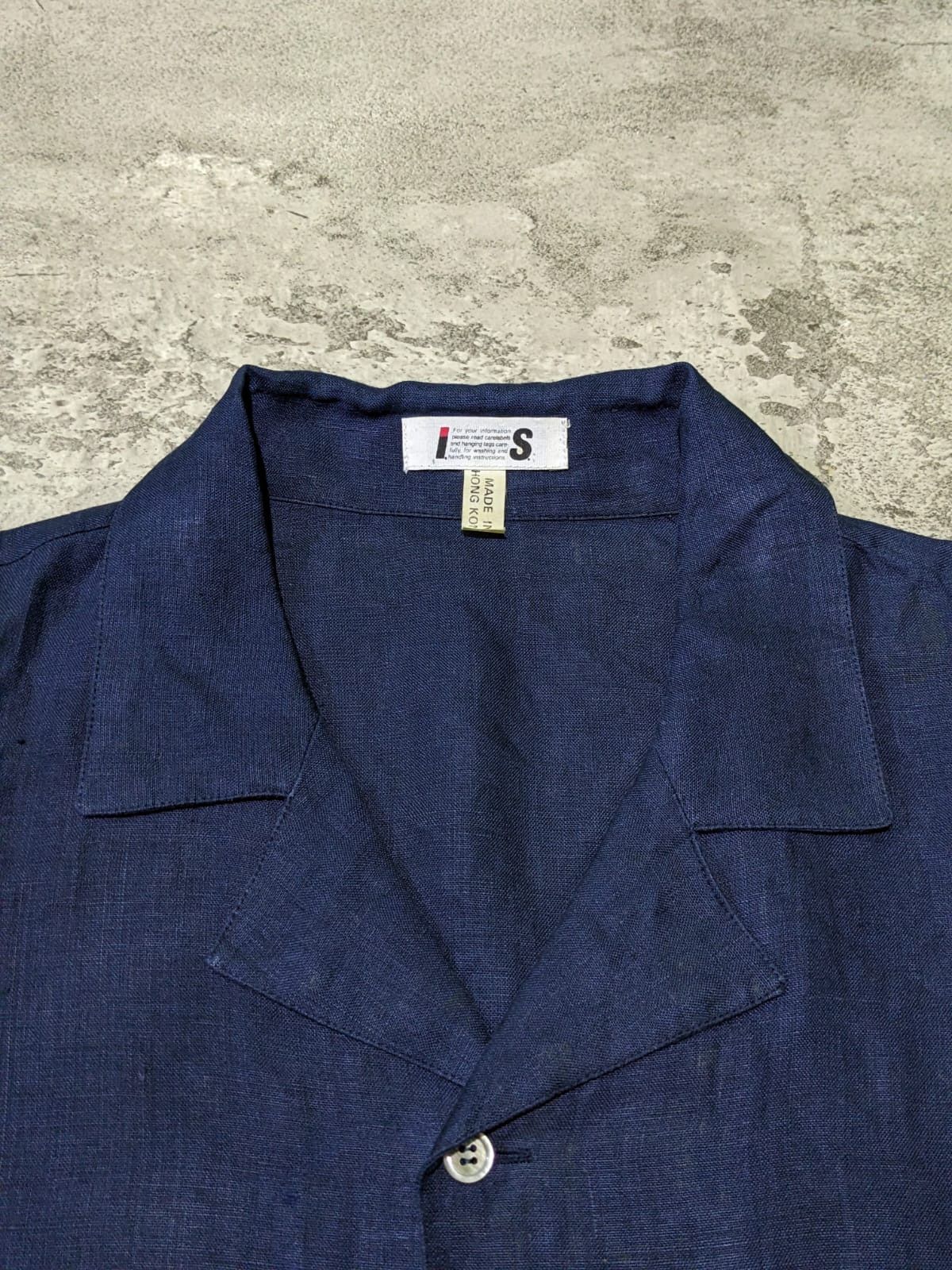 Issey Miyake 80s Issey Miyake Open Colar Linen Shirt Fit S-M Size US S / EU 44-46 / 1 - 2 Thumbnail