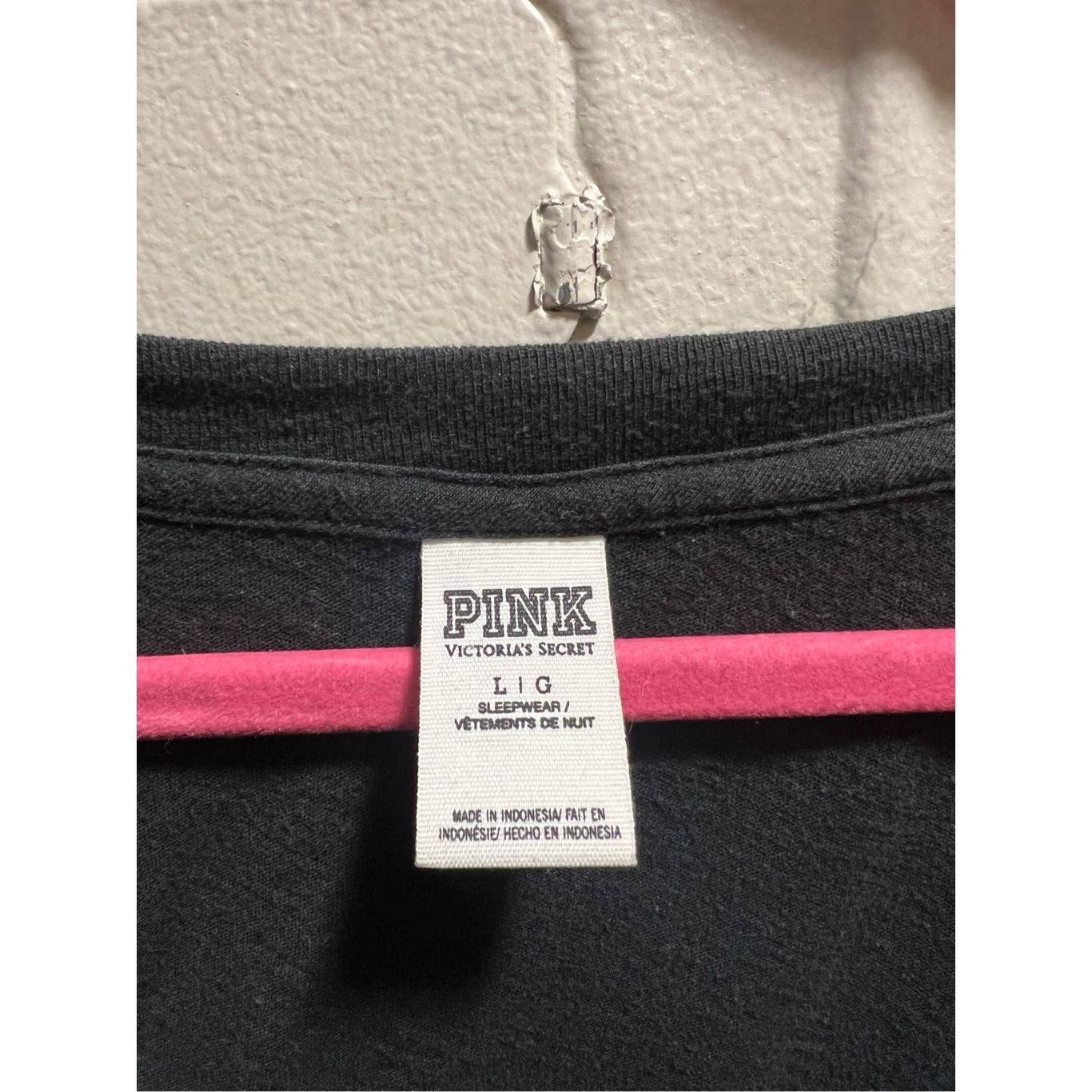 Pink PINK By Victoria’s Secret Black V-Neck Long Sleeve Top Woman Size L / US 10 / IT 46 - 5 Thumbnail