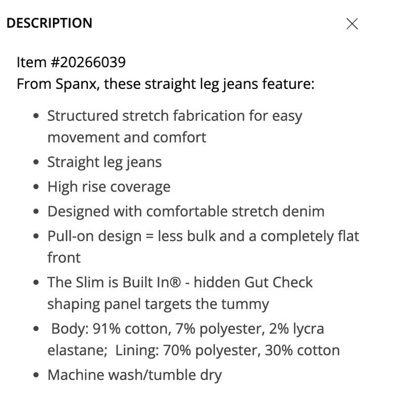 Spanx Spanx SPANXshape EveryWear Straight Leg Jeans Womens Large Size 34" / US 12 / IT 48 - 8 Thumbnail