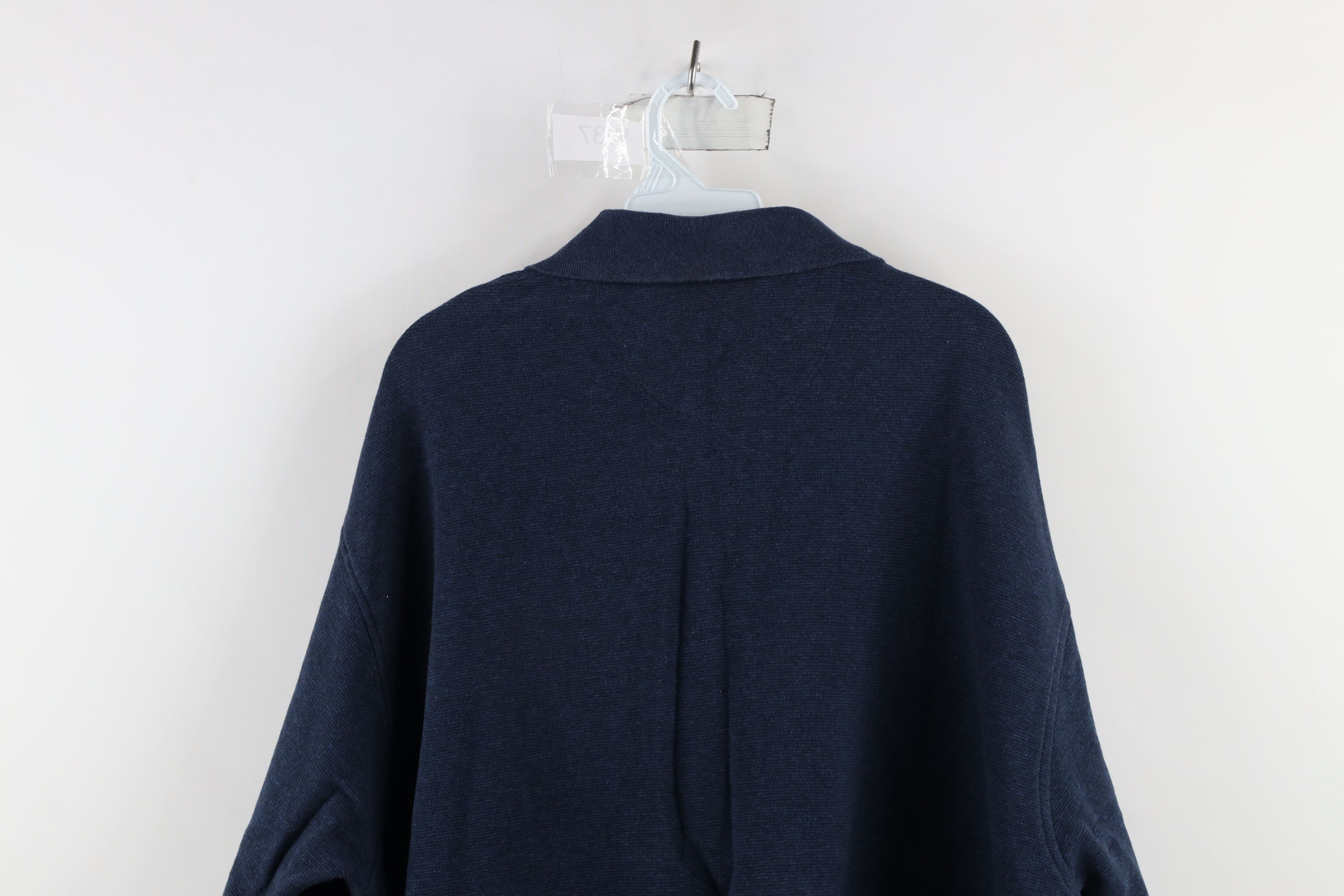 Vintage Vintage 90s Streetwear Heavyweight Ribbed Long Sleeve Polo Size US XL / EU 56 / 4 - 6 Thumbnail