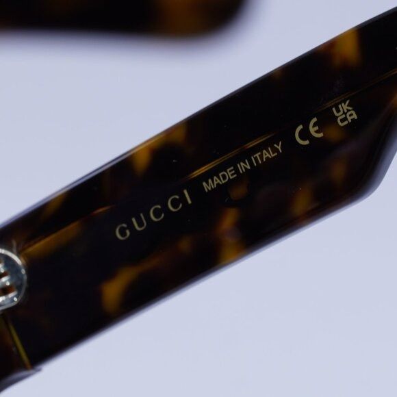 Gucci 🕶️ New Gucci GG1294S 004 Havana/Green Sunglasses Size ONE SIZE - 8 Thumbnail