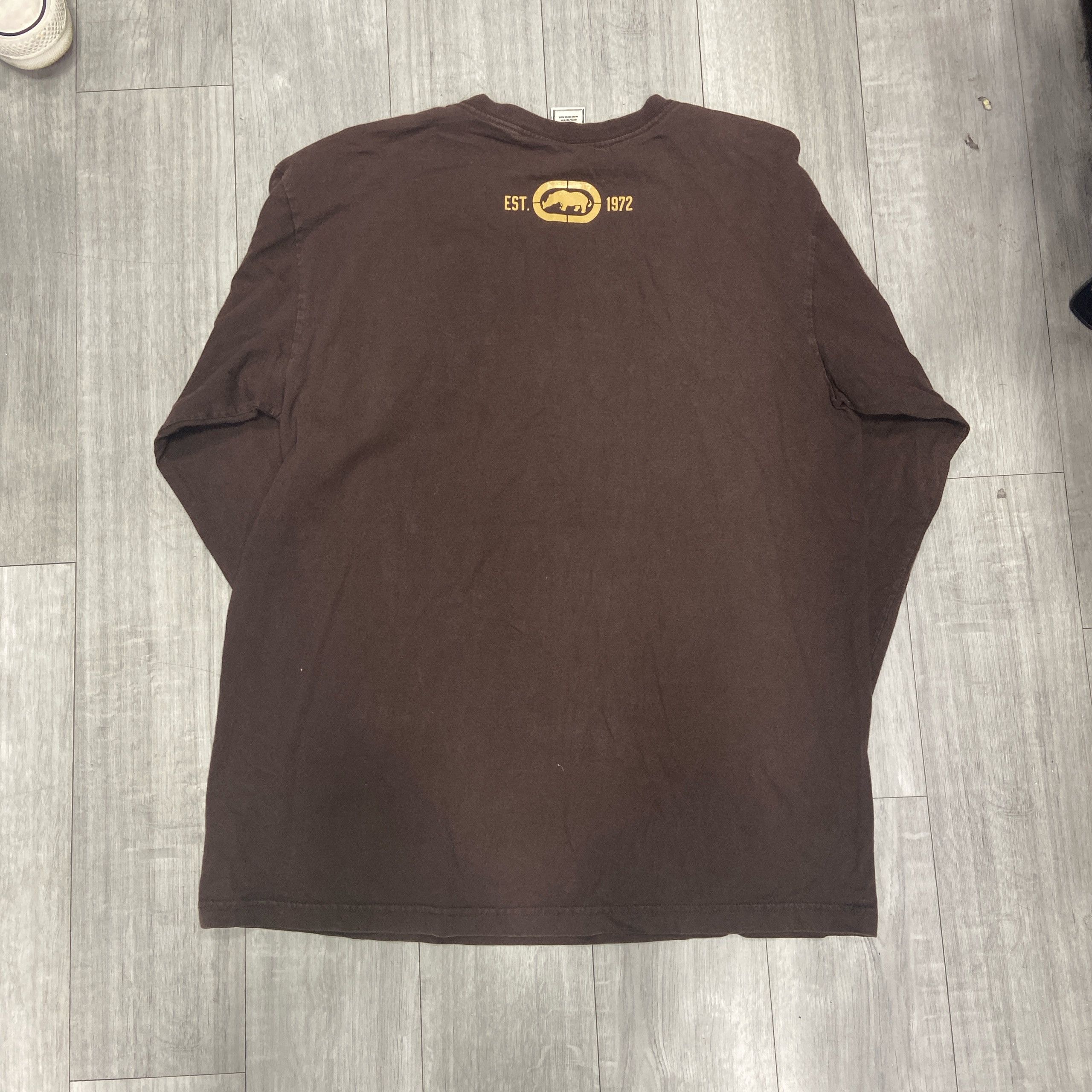 Ecko Unltd. Vintage Ecko Unltd. Brown Long Sleeve Graphic T-Shirt Size US XL / EU 56 / 4 - 2 Thumbnail