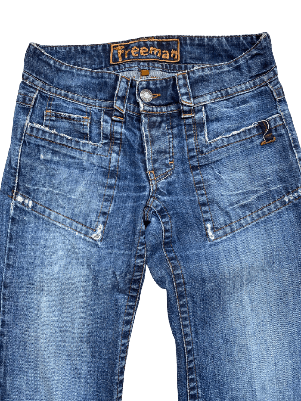 If Six Was Nine × Le Grande Bleu (L.G.B.) Distressed Ripped Freeman Bush Pants Jeans Size US 30 / EU 46 - 3 Thumbnail