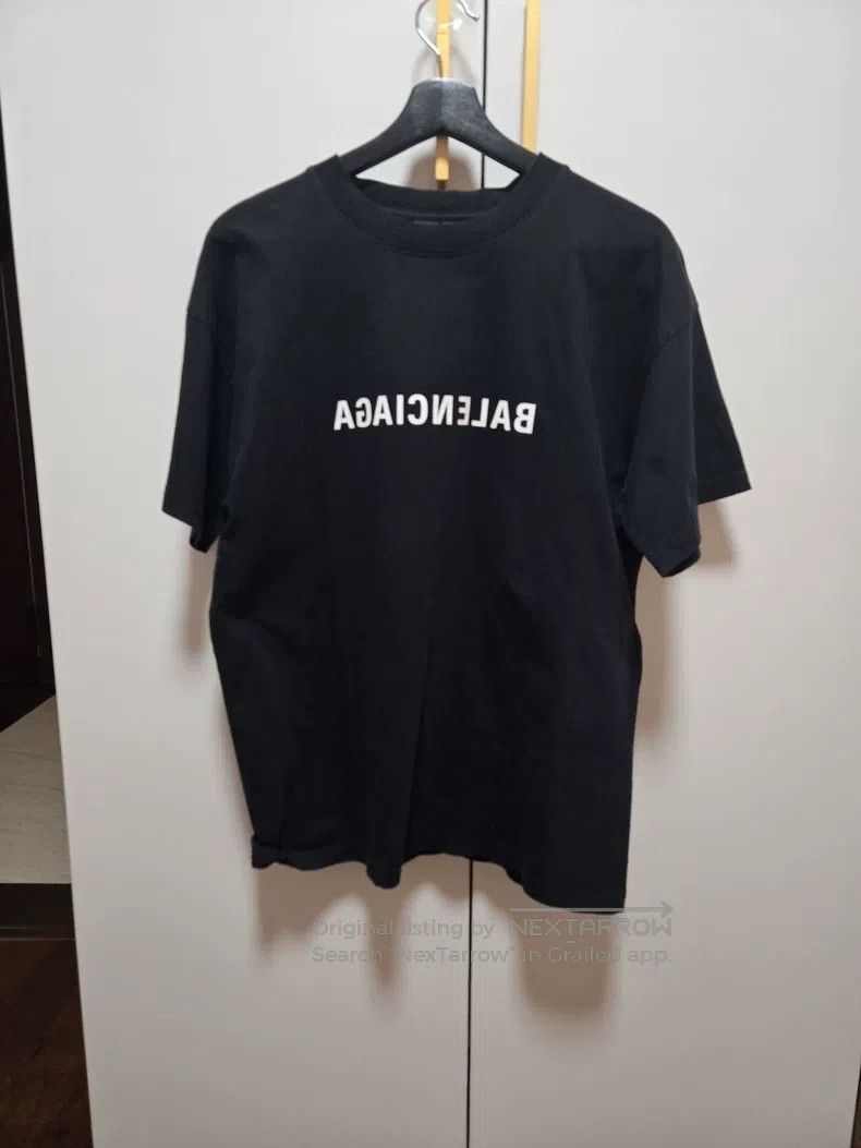 Balenciaga Balenciaga Mirror LOGO Classic Short Sleeve T-Shirt Size US S / EU 44-46 / 1 - 1 Thumbnail