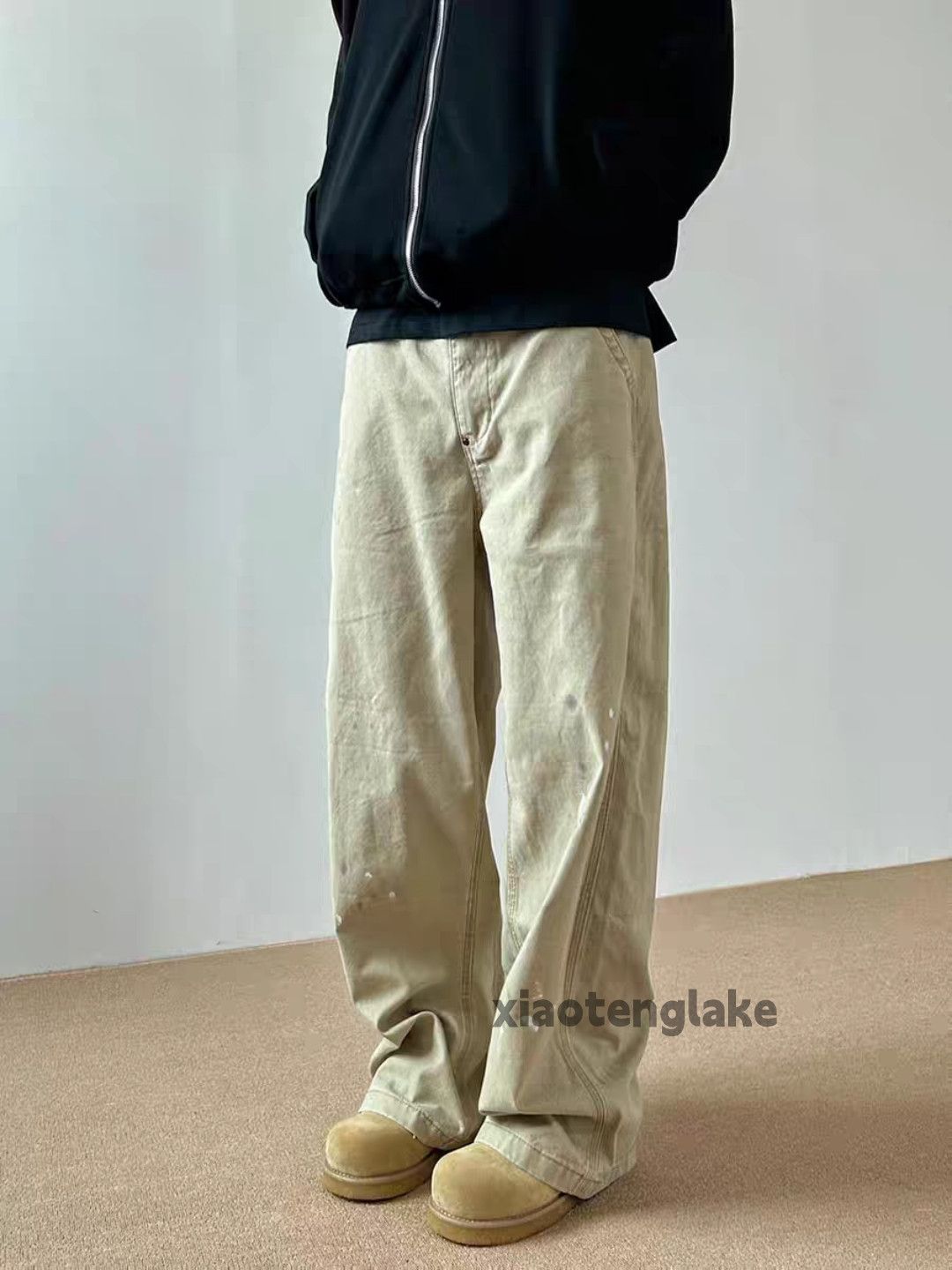 Designer × Japanese Brand × Vintage Unisex washed faded loose hiphop y2k work paint pants Size US 32 / EU 48 - 2 Thumbnail