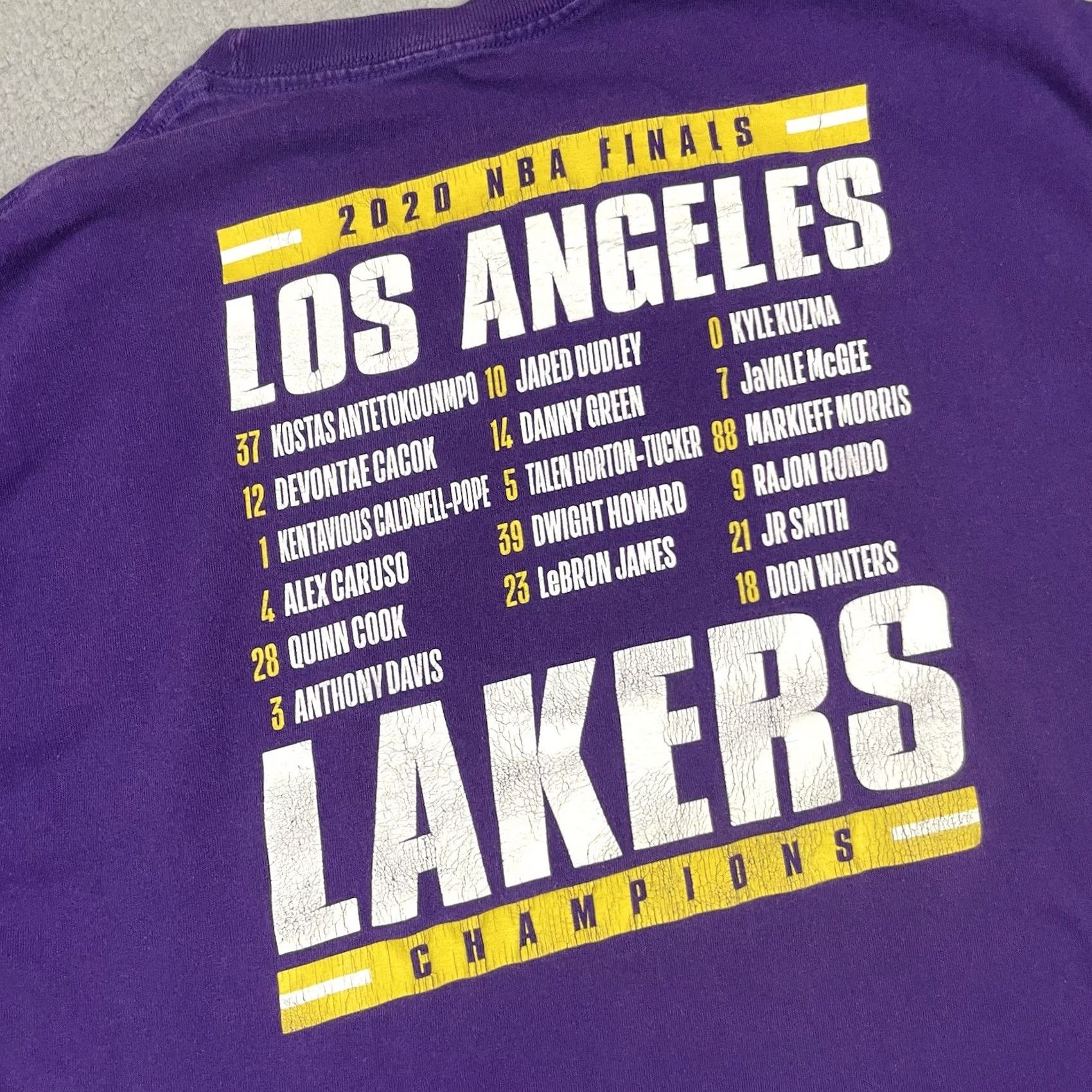 NBA VINTAGE Lakers T Shirt Adult XL Purple NBA Finals Champions Bubble Rare Lee Sport Shirt Mens XL Yellow Size US XL / EU 56 / 4 - 6 Thumbnail