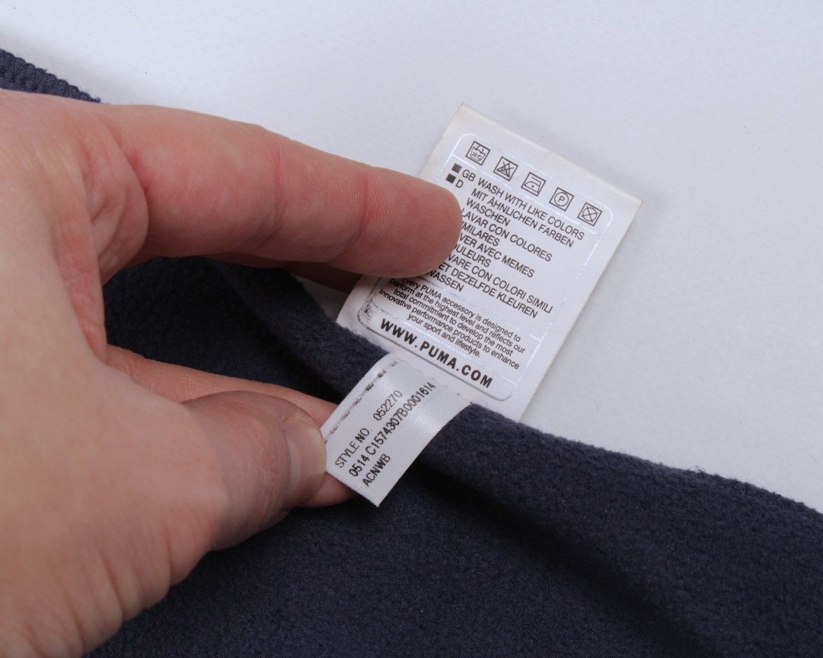 Puma × Vintage PUMA Vintage Fleece Polyester Embroidered Logo Blue Scarf Size ONE SIZE - 6 Thumbnail